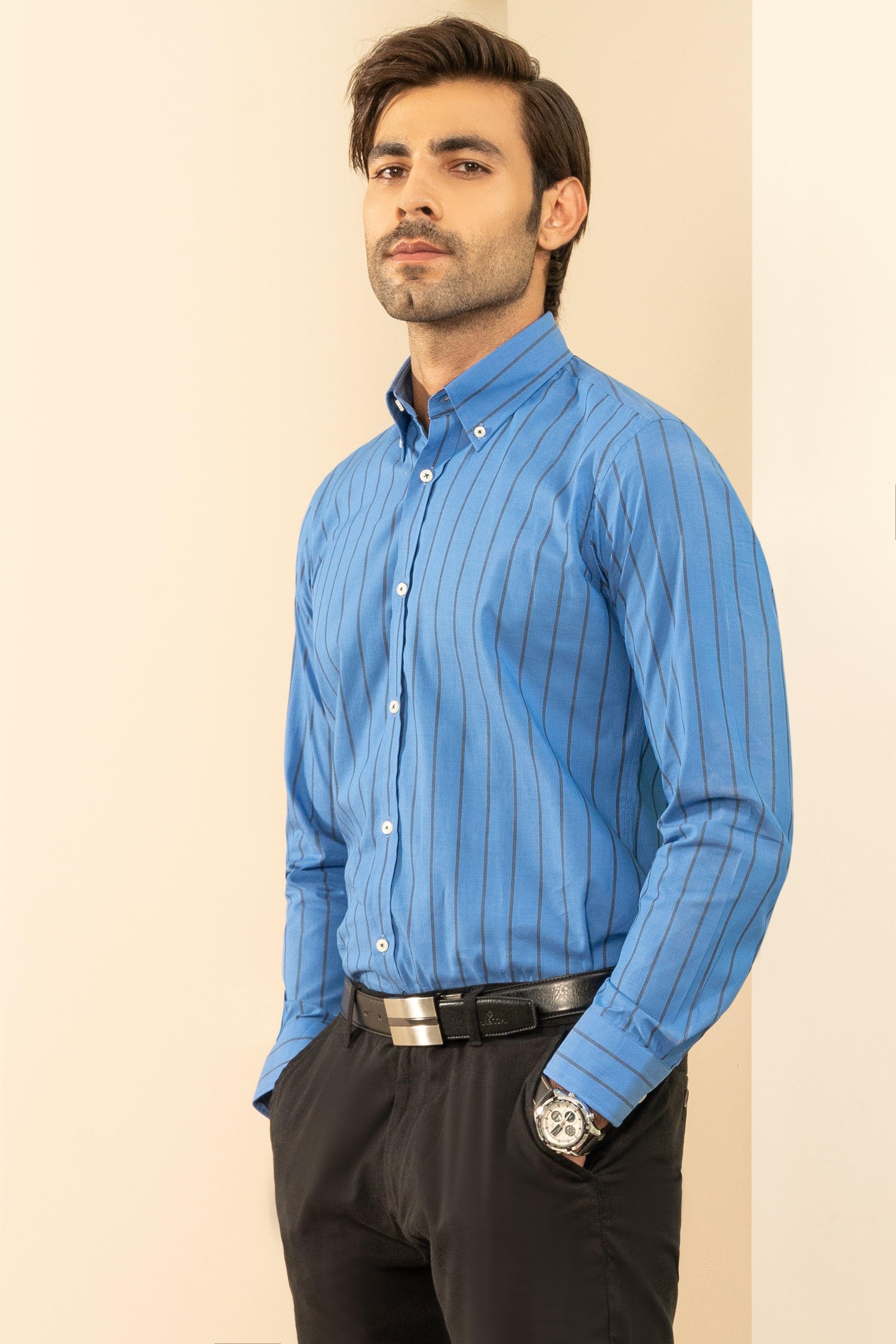 SEMI FORMAL ROYAL NAVY STRIPES at Charcoal Clothing