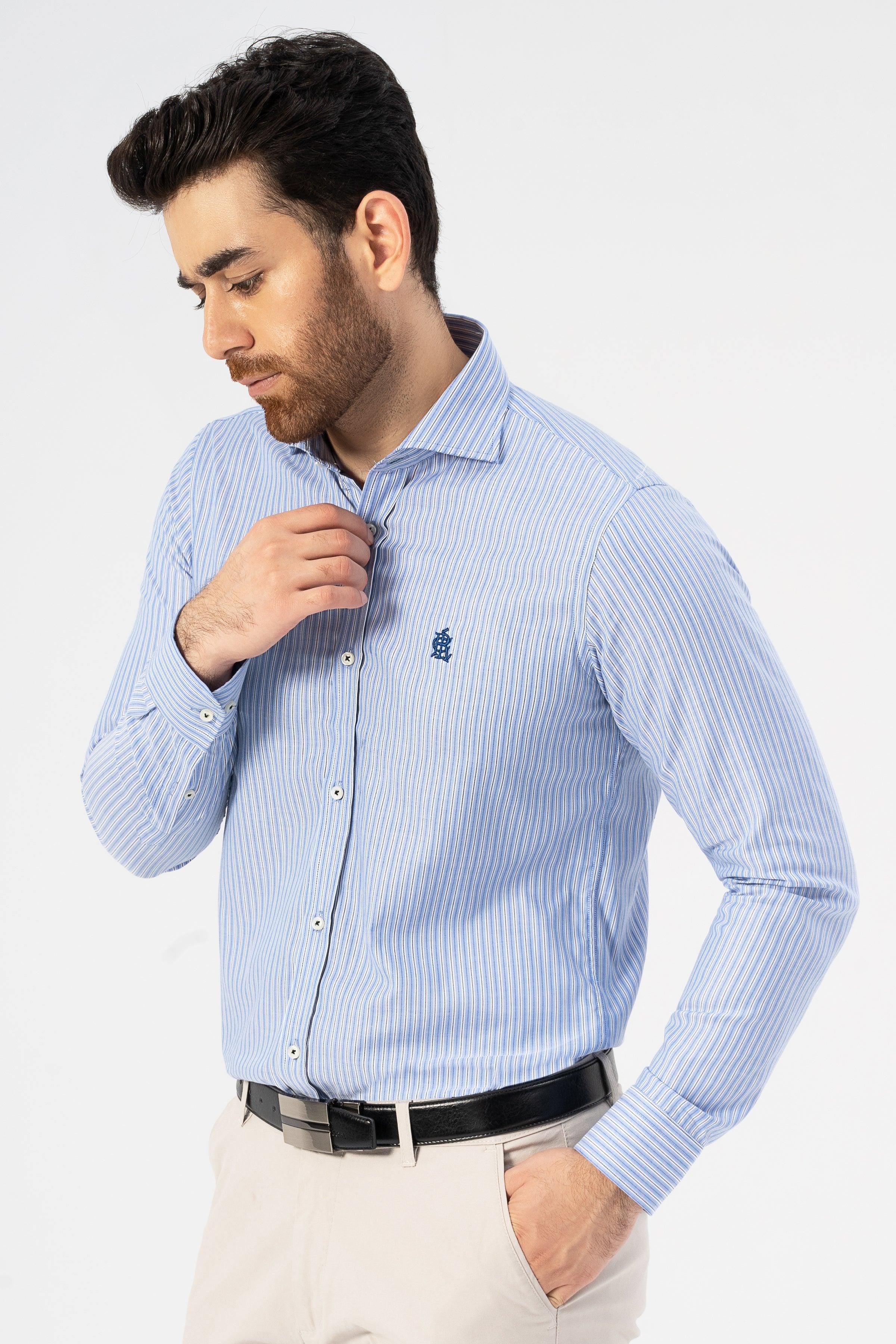 SEMI FORMAL SHIRT BLUE at Charcoal Clothing