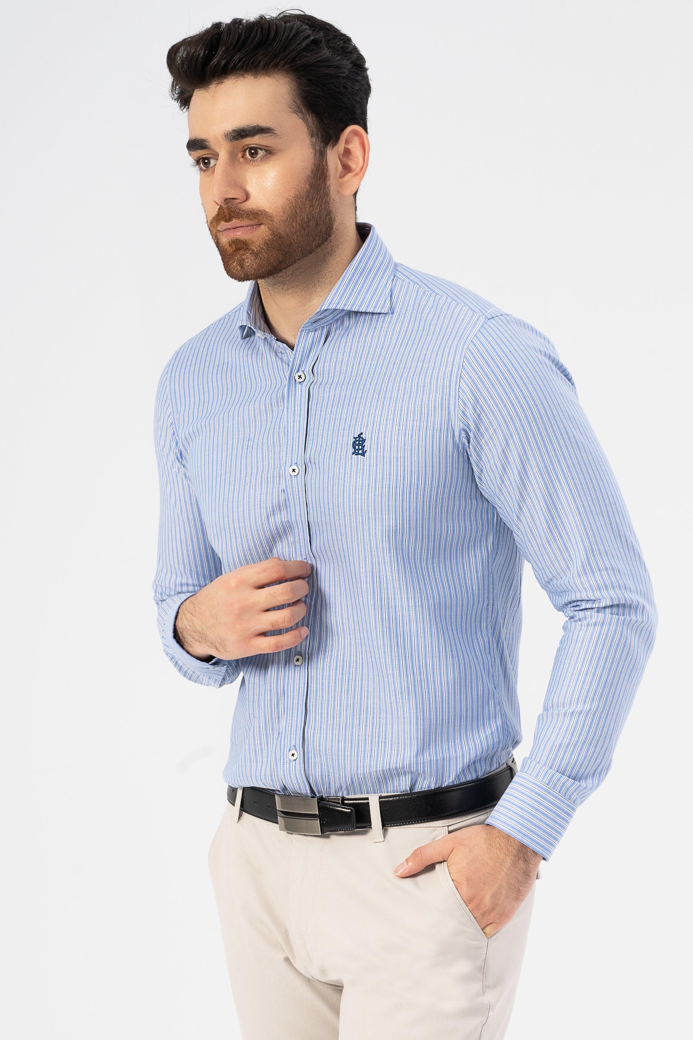 SEMI FORMAL SHIRT BLUE at Charcoal Clothing