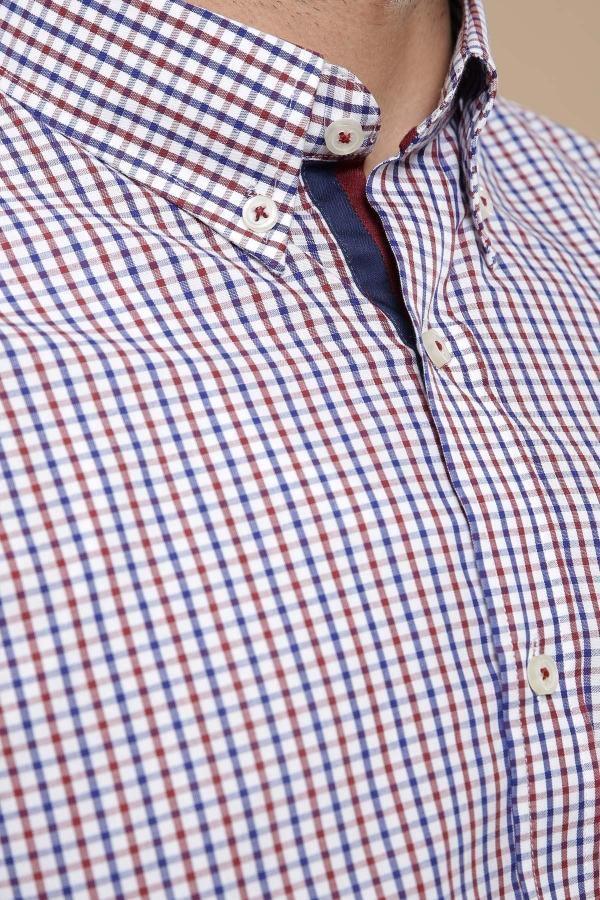 SEMI FORMAL SHIRT BUTTON DOWN FULL SLEEVE MULTI at Charcoal Clothing