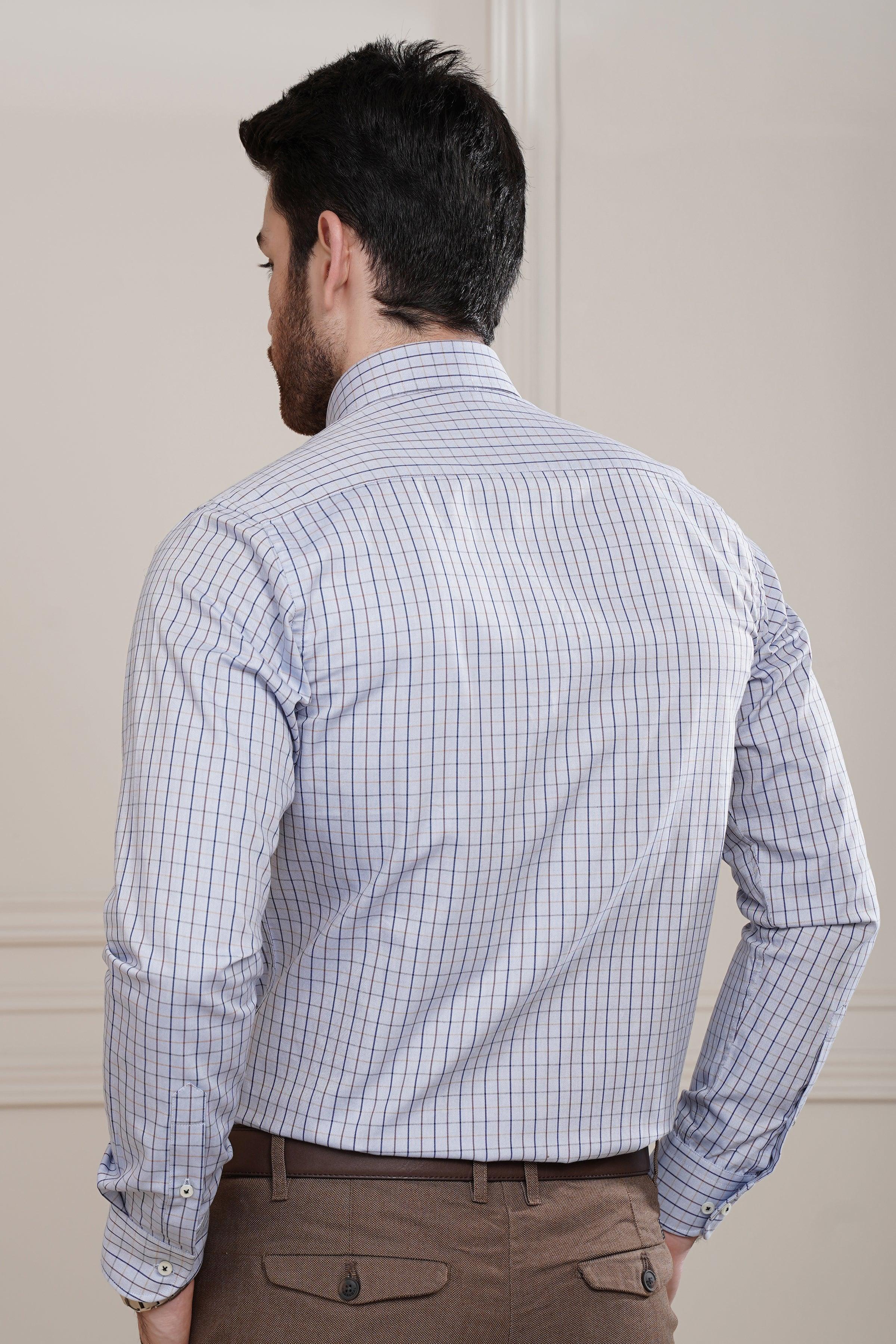SEMI FORMAL SHIRT CHAMBRAY BLUE at Charcoal Clothing