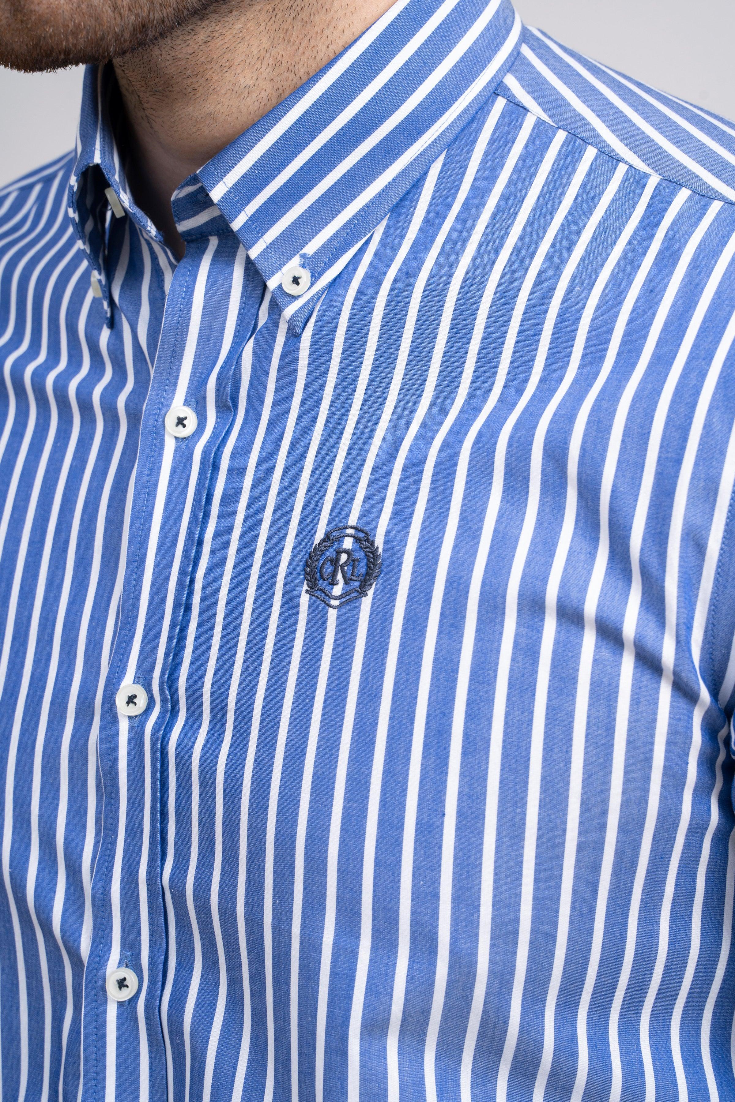 SEMI FORMAL SHIRT F/S BLUE LINE at Charcoal Clothing