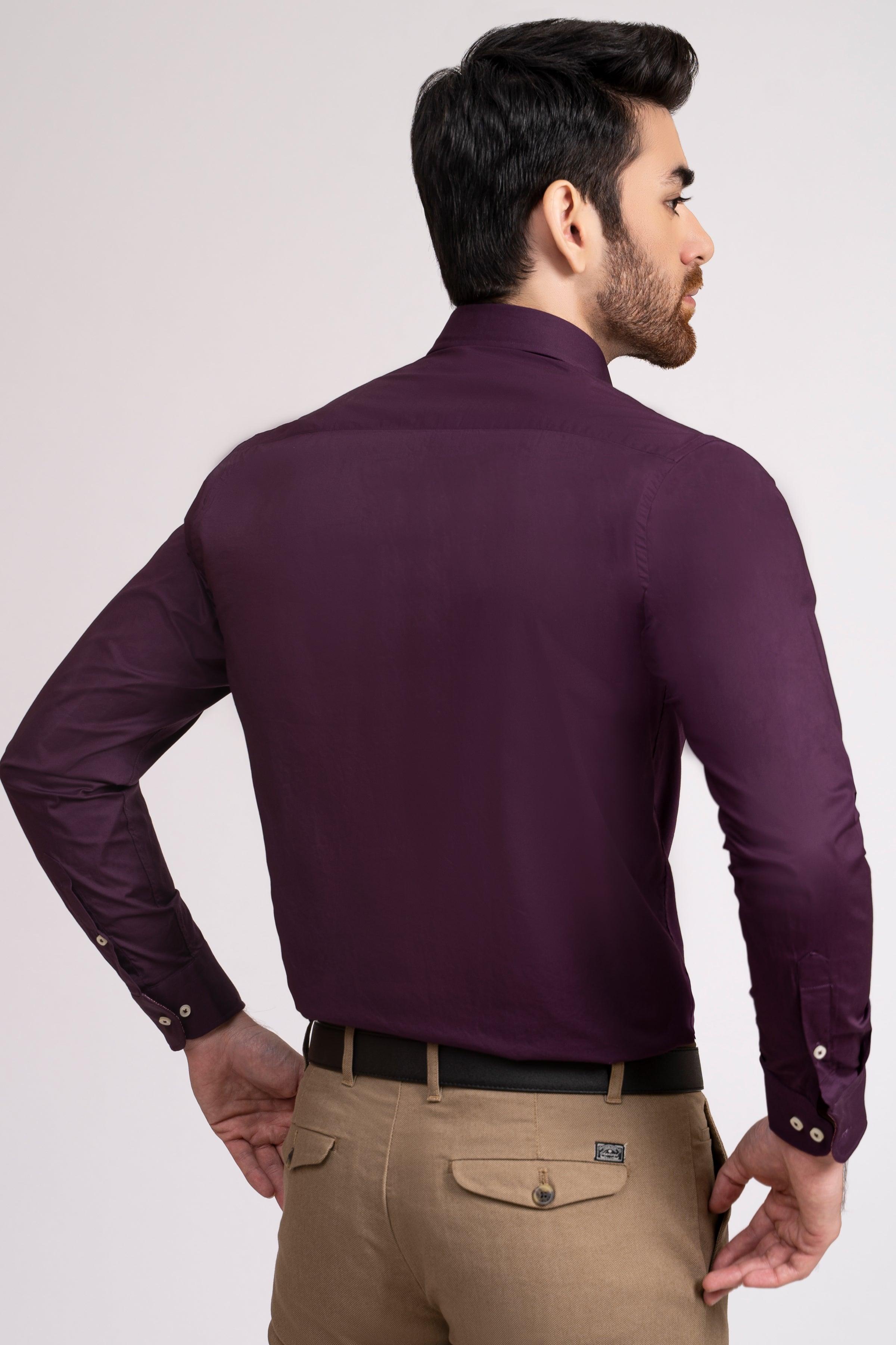 SEMI FORMAL SHIRT FRENCH COLLAR BEET RED at Charcoal Clothing