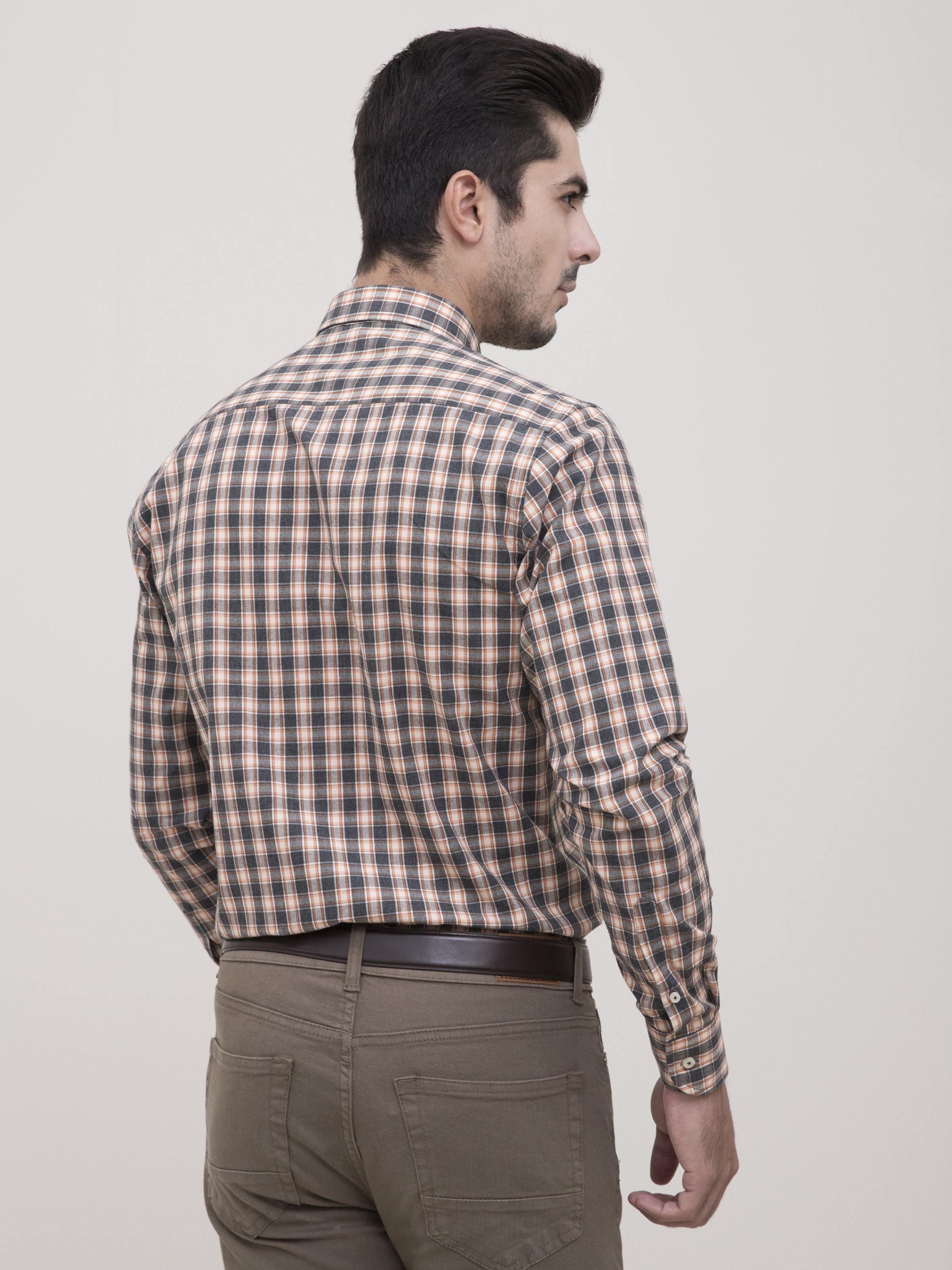 SEMI FORMAL SHIRT FULL SLEEVE BOTTON DOWN MULTI at Charcoal Clothing
