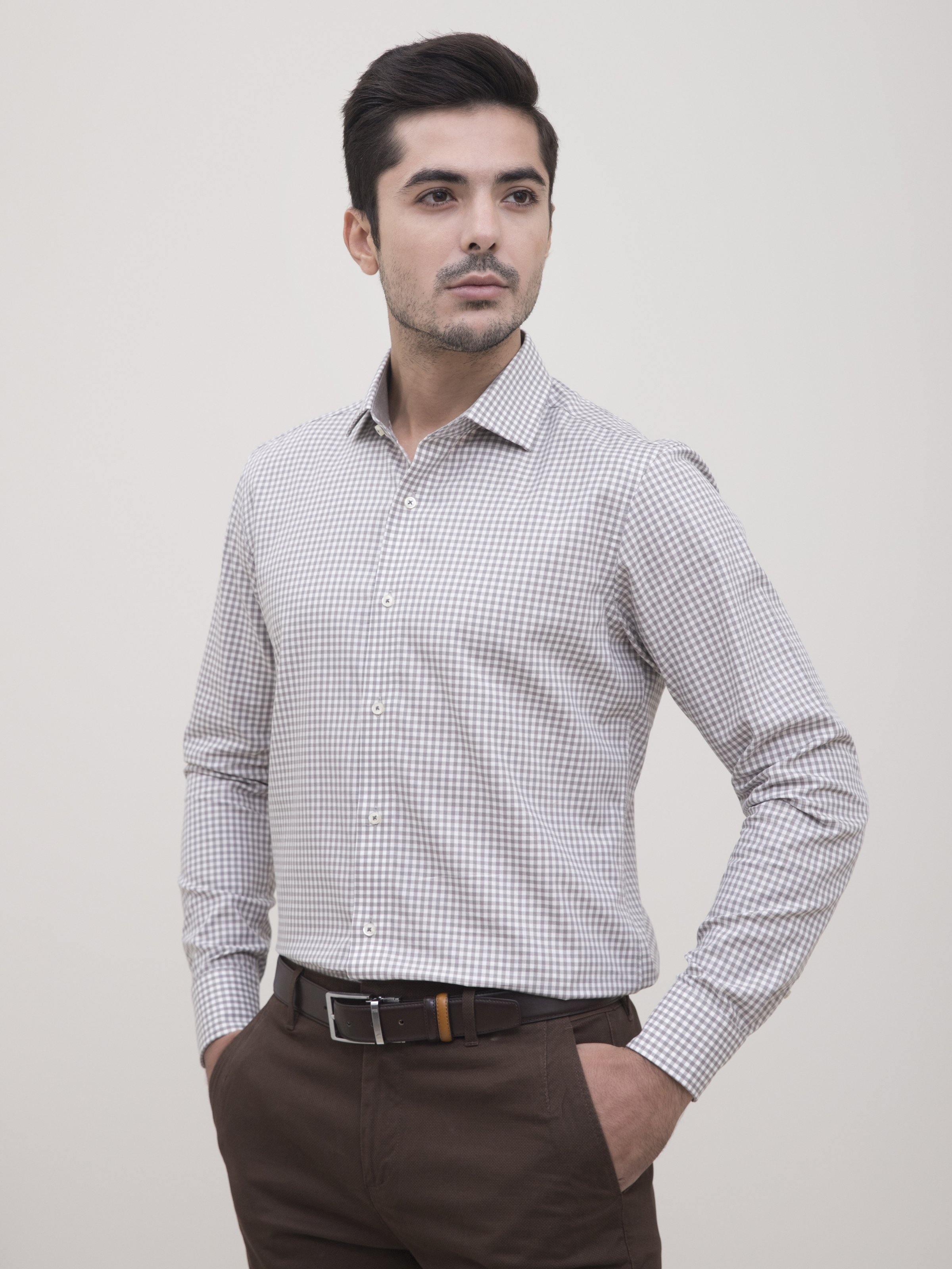 SEMI FORMAL SHIRT FULL SLEEVE LIGHT GREEN at Charcoal Clothing