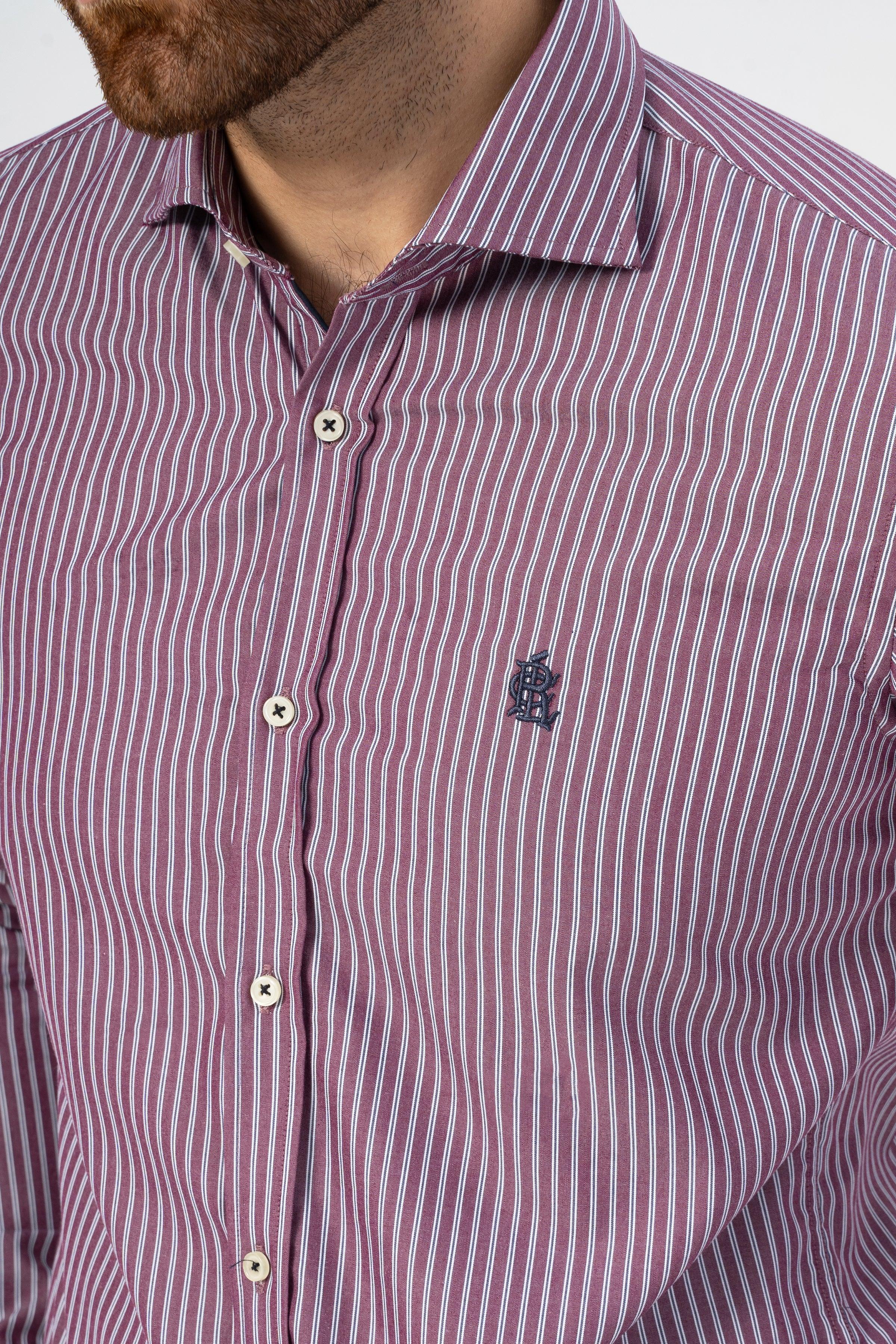 SEMI FORMAL SHIRT MAROON at Charcoal Clothing