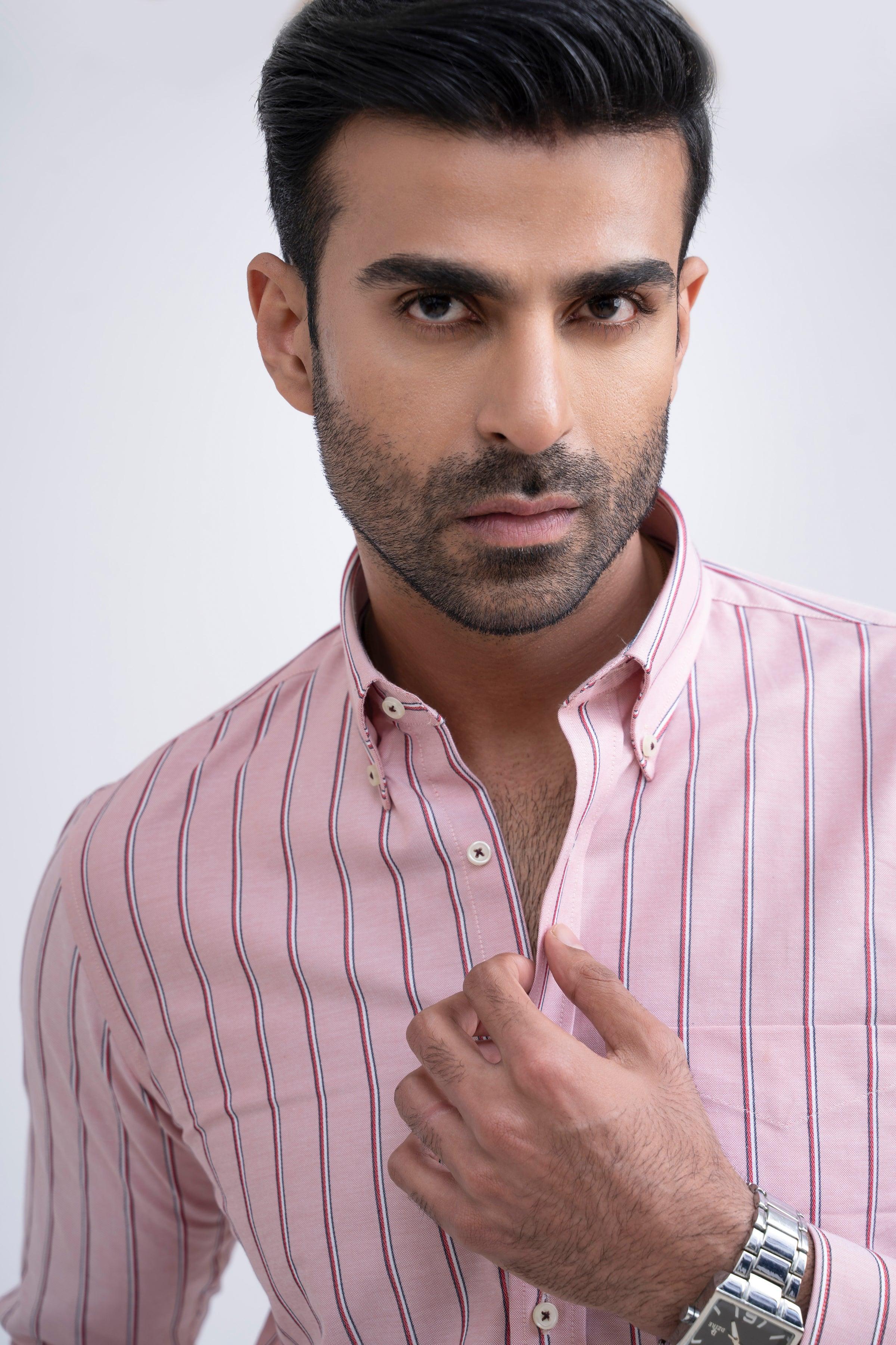 SEMI FORMAL SHIRT RED WINE at Charcoal Clothing