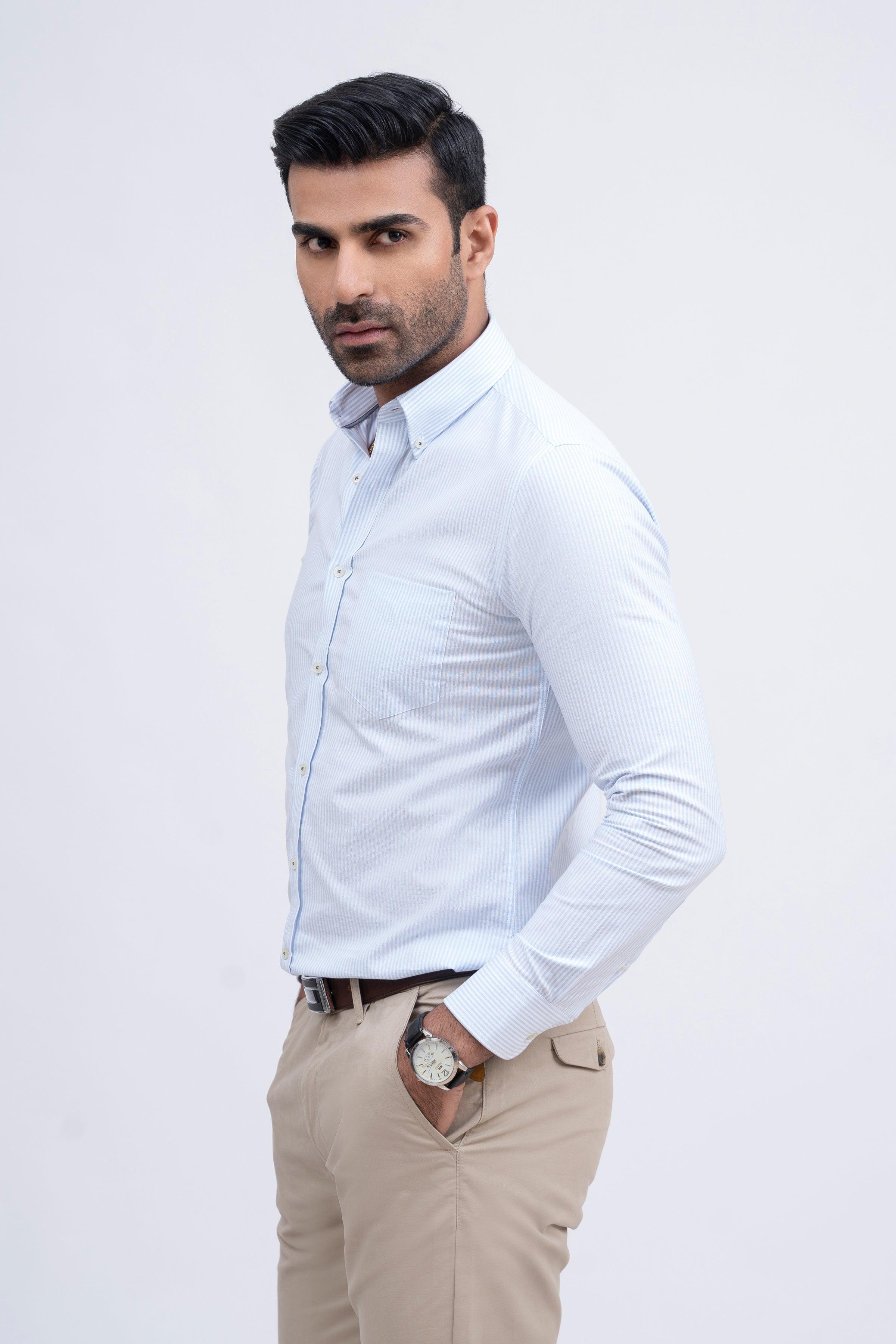 SEMI FORMAL SHIRT SKY WHITE at Charcoal Clothing