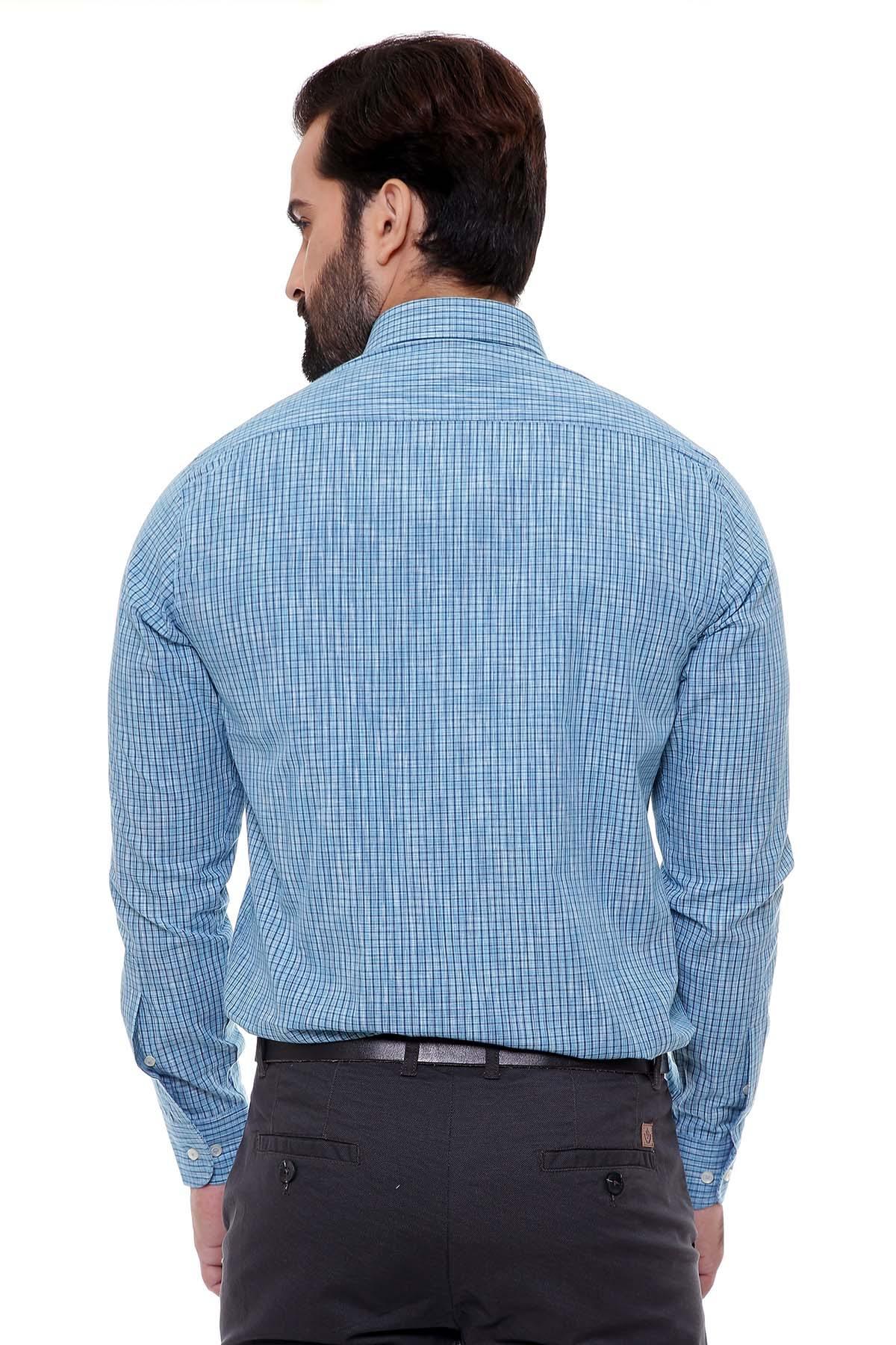 SEMI FORMAL SHIRTS BUTTON DOWN FULL SLEEVE FEROZI CHECK at Charcoal Clothing