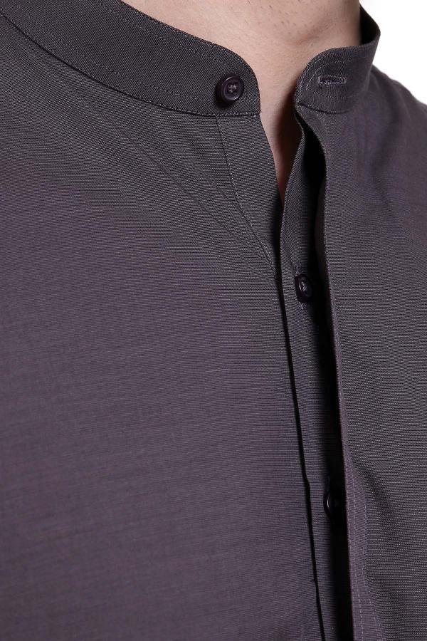 SHALWAR KAMEEZ BAN COLLAR CARAMEL BROWN at Charcoal Clothing