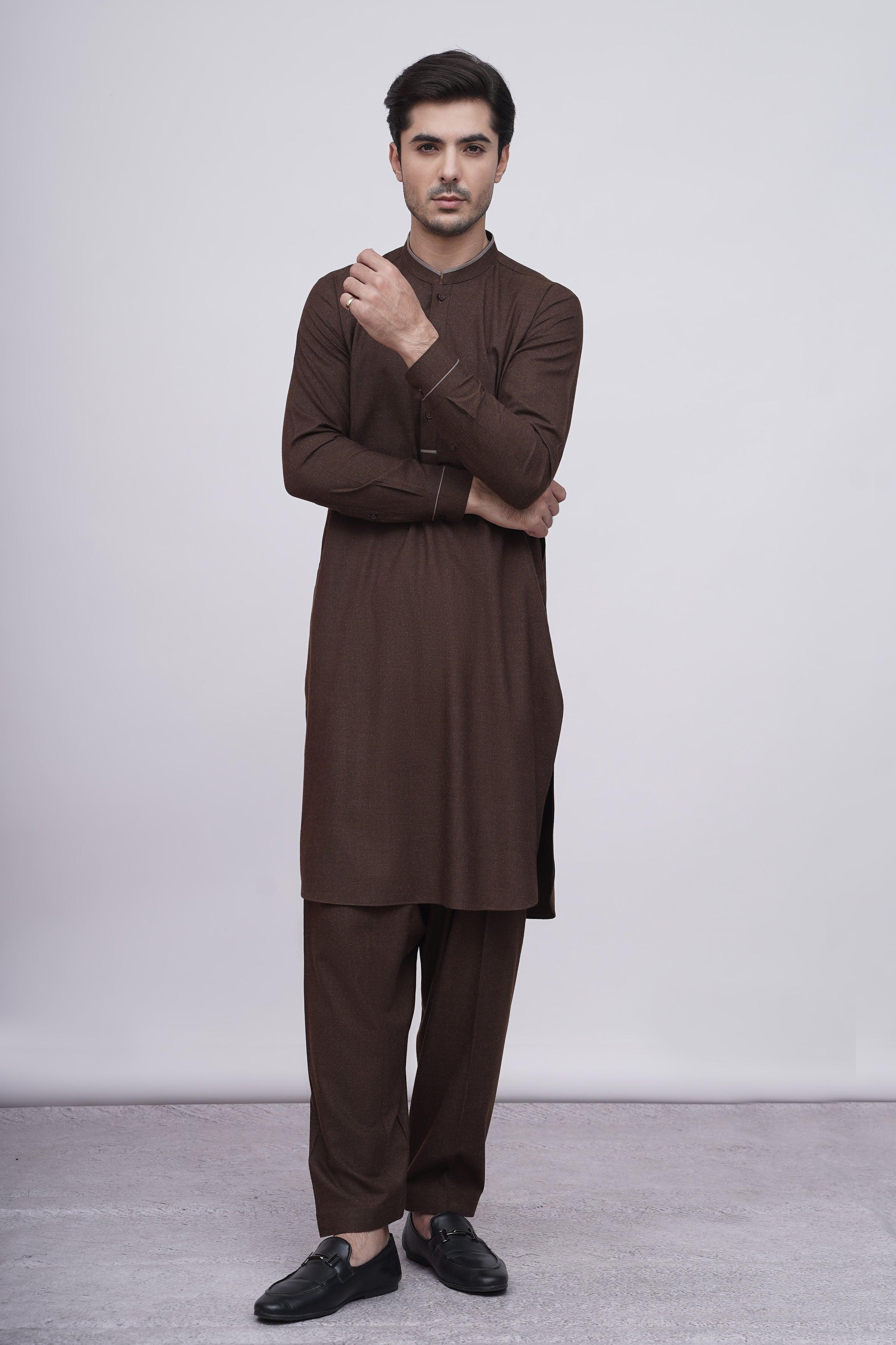 SHALWAR KAMEEZ BROWN at Charcoal Clothing