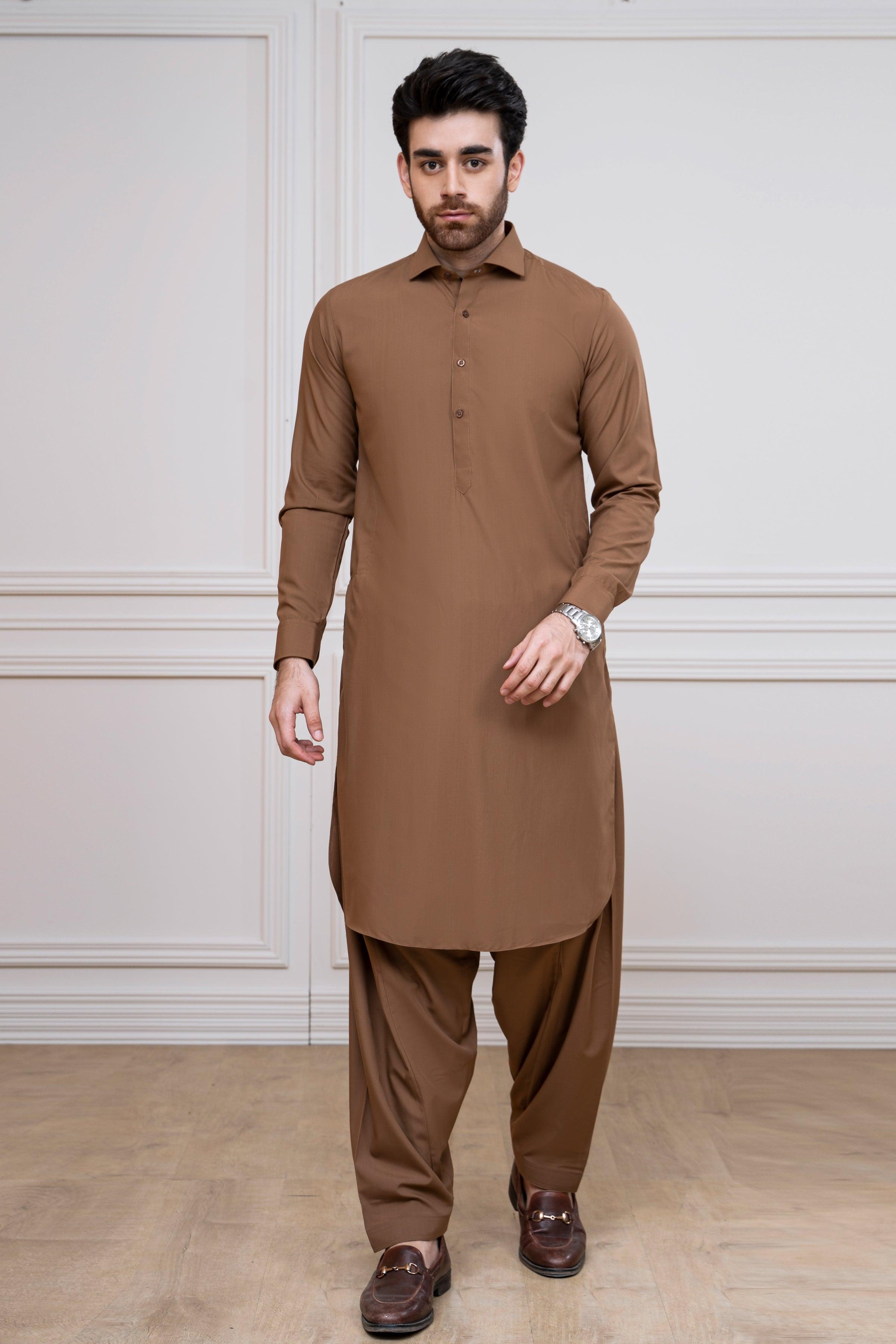 SHALWAR KAMEEZ D KHAKI at Charcoal Clothing