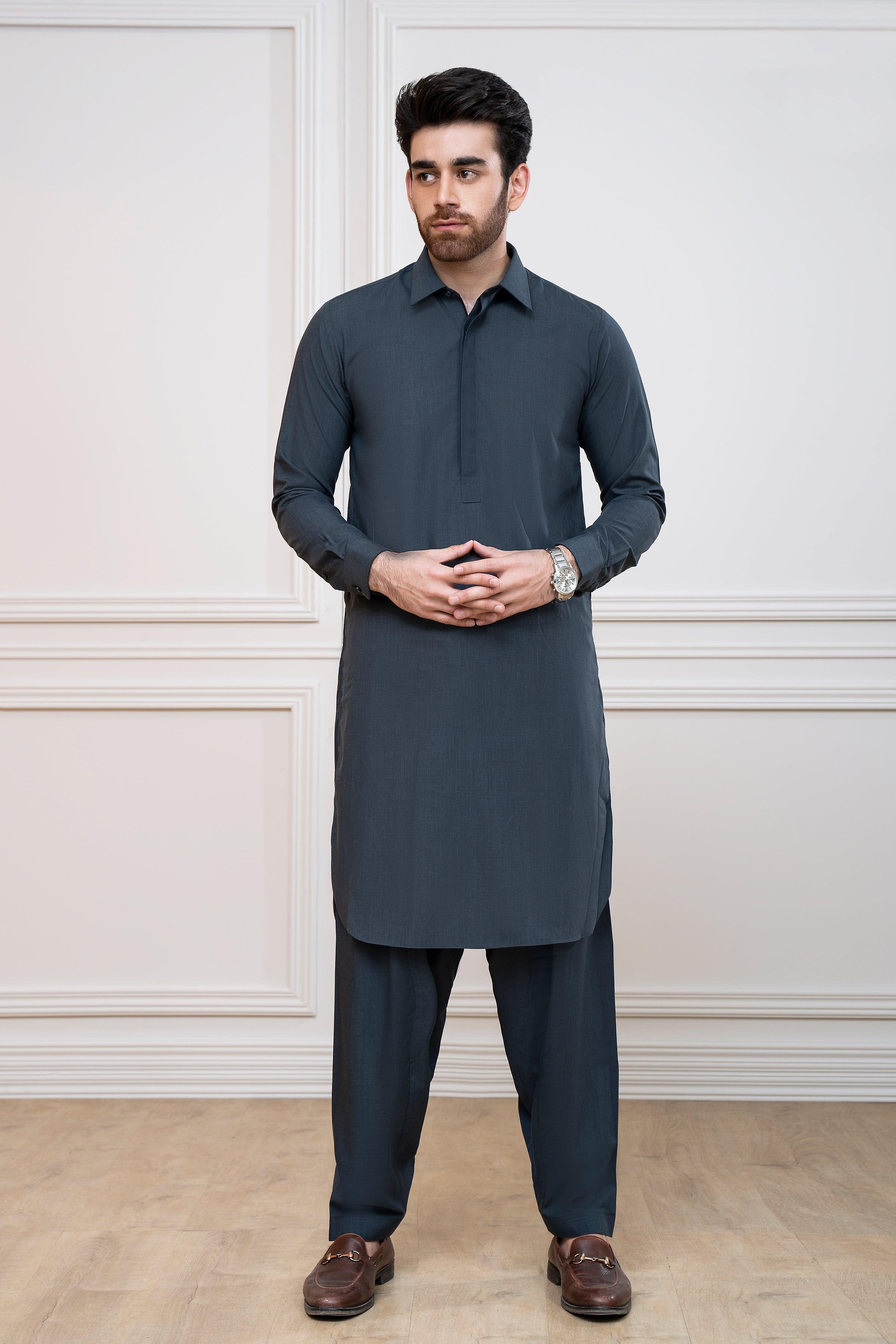 SHALWAR KAMEEZ DARK GREY at Charcoal Clothing