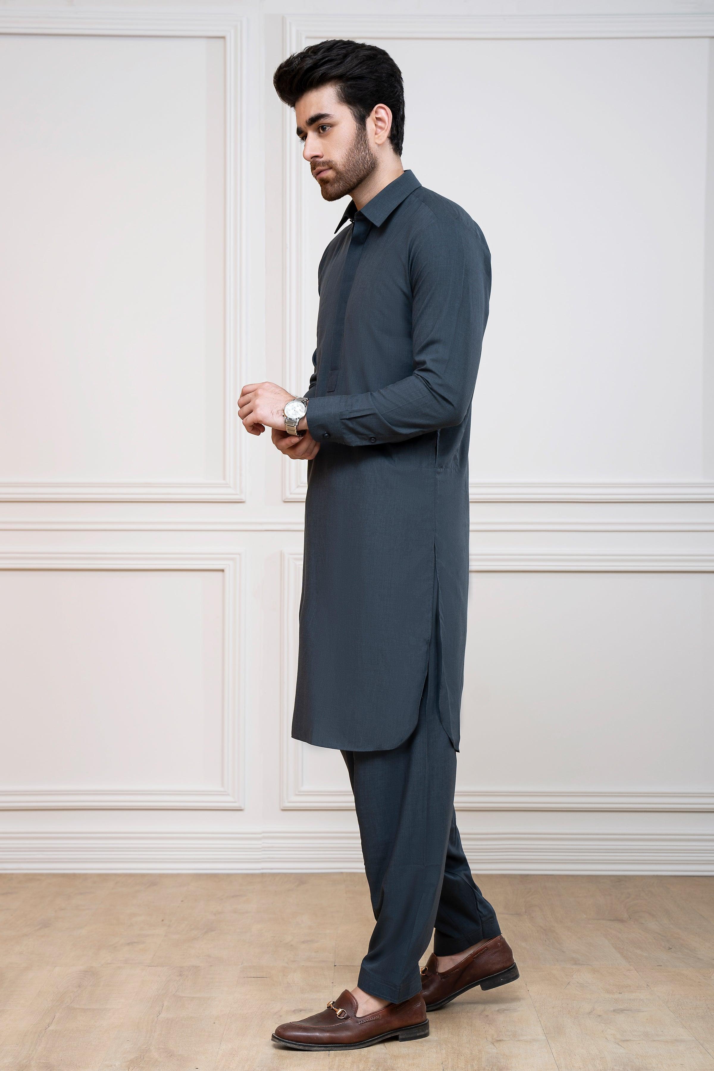 SHALWAR KAMEEZ DARK GREY at Charcoal Clothing