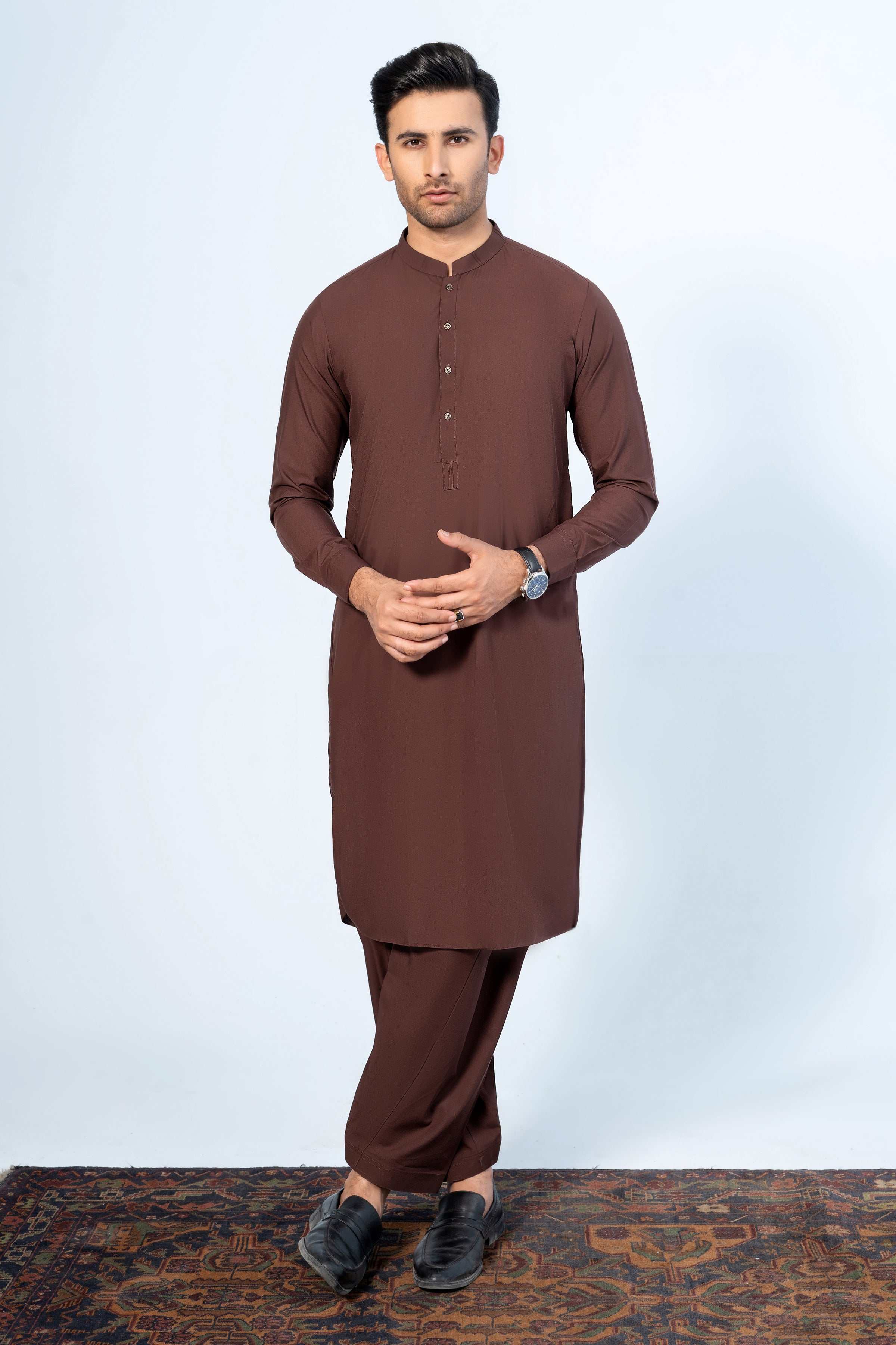 SHALWAR KAMEEZ DULL MAROON at Charcoal Clothing