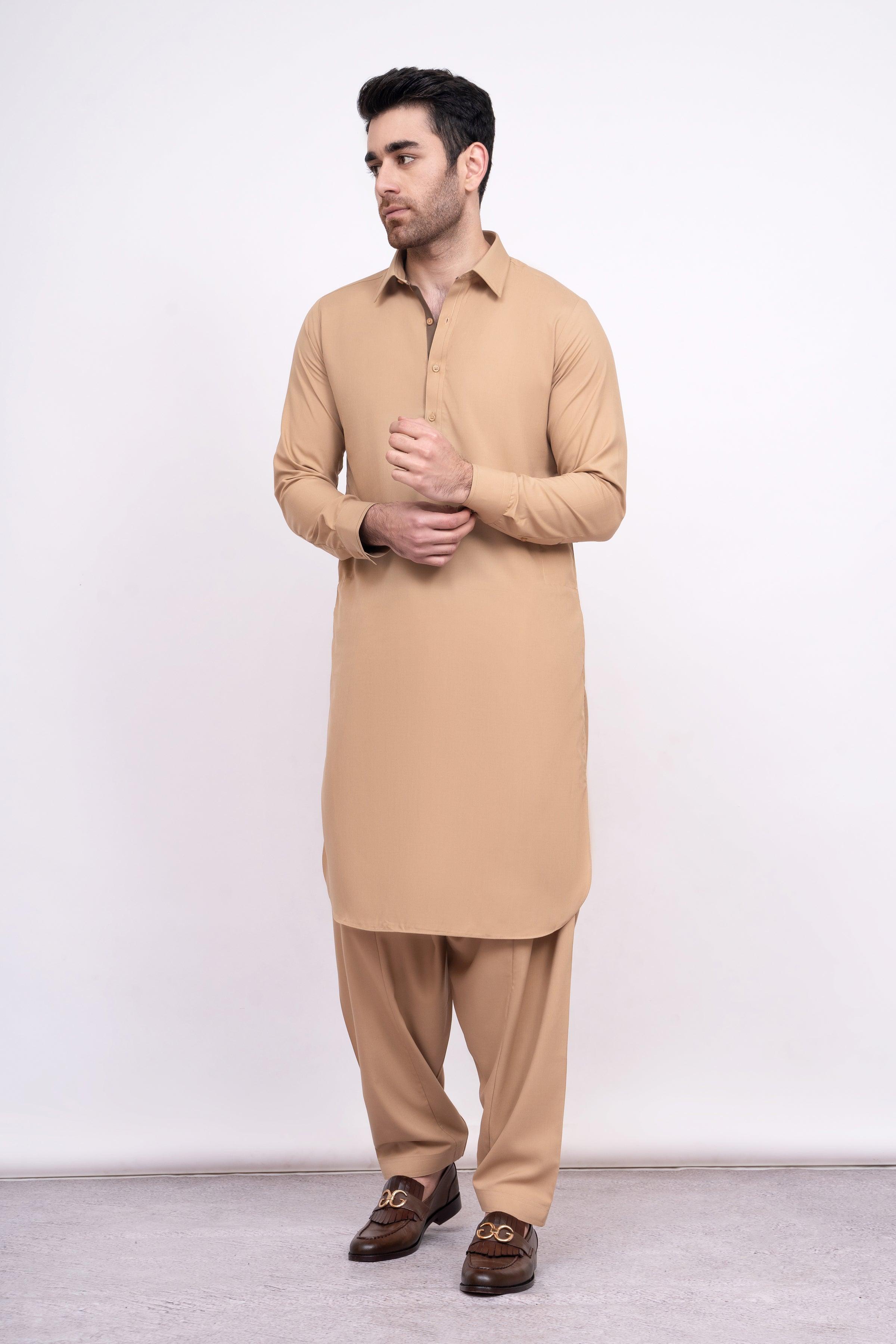 SHALWAR KAMEEZ KHAKI at Charcoal Clothing