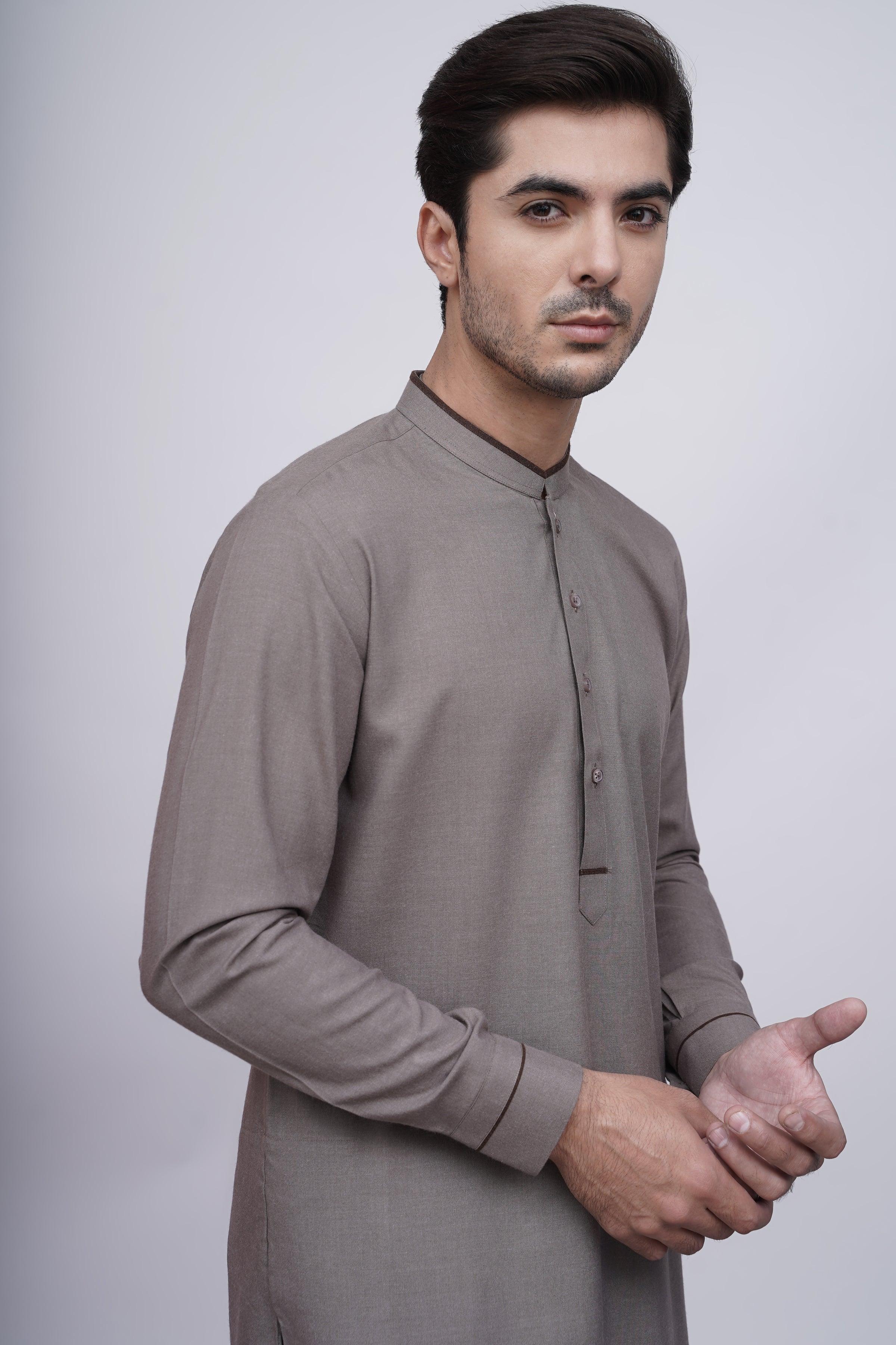 SHALWAR KAMEEZ KHAKI at Charcoal Clothing