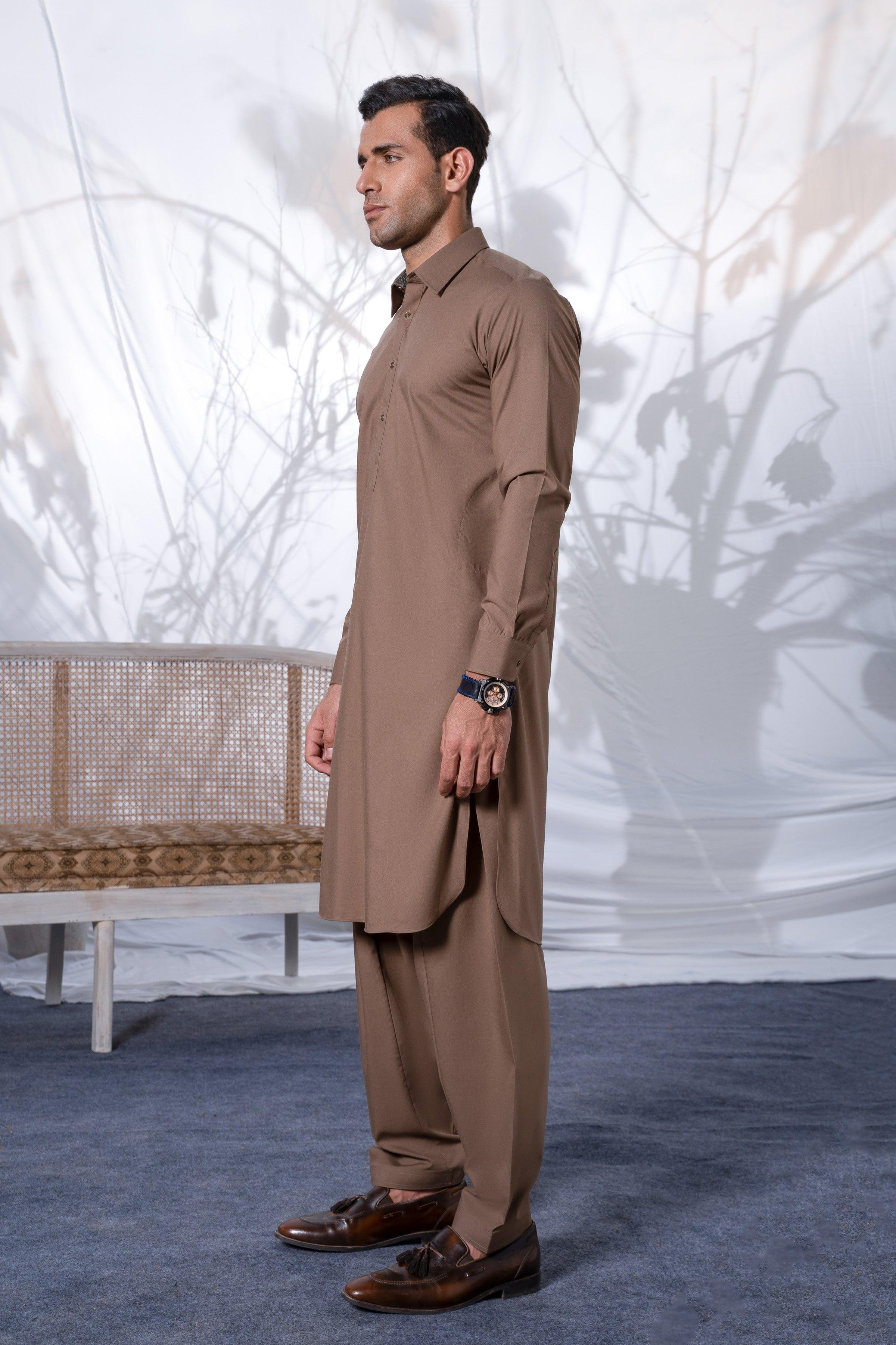 SHALWAR KAMEEZ KHAKI at Charcoal Clothing