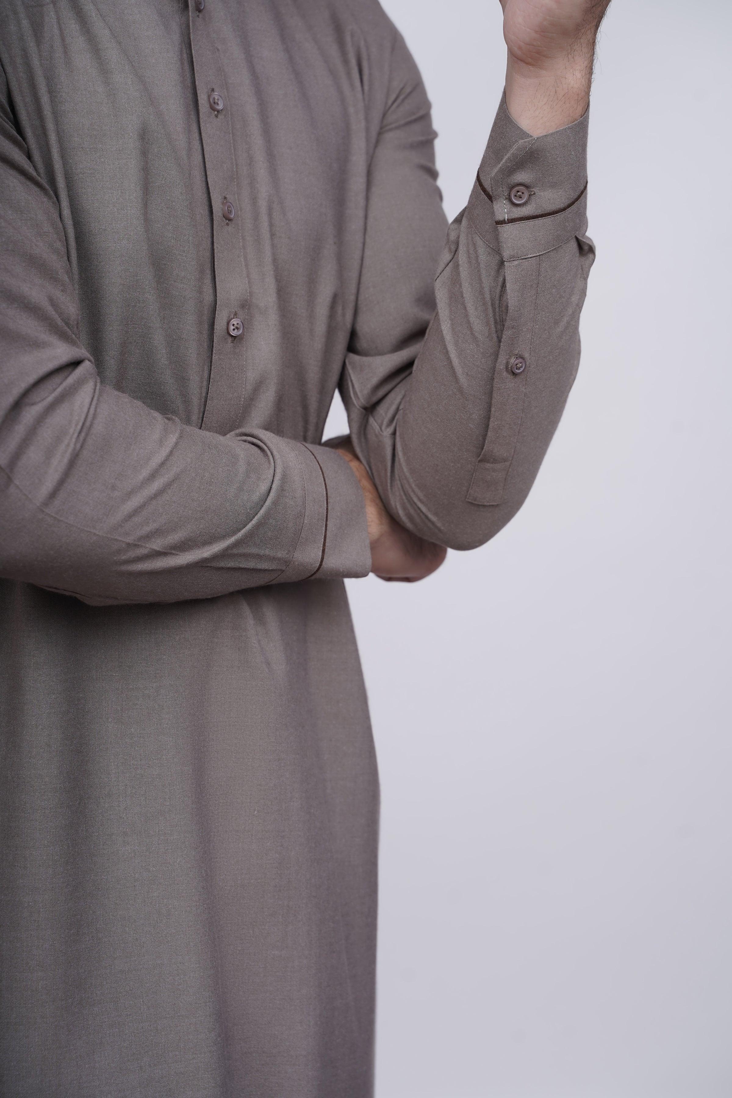 SHALWAR KAMEEZ KHAKI at Charcoal Clothing