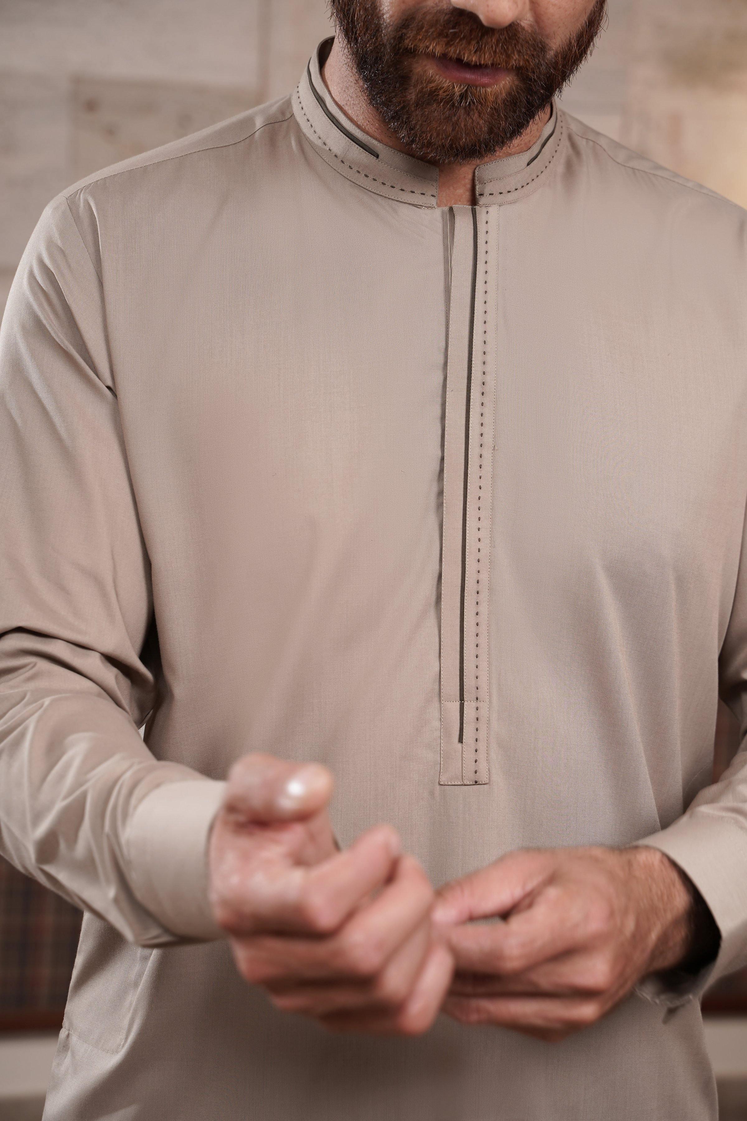 SHALWAR KAMEEZ KHAKI at Charcoal Clothing