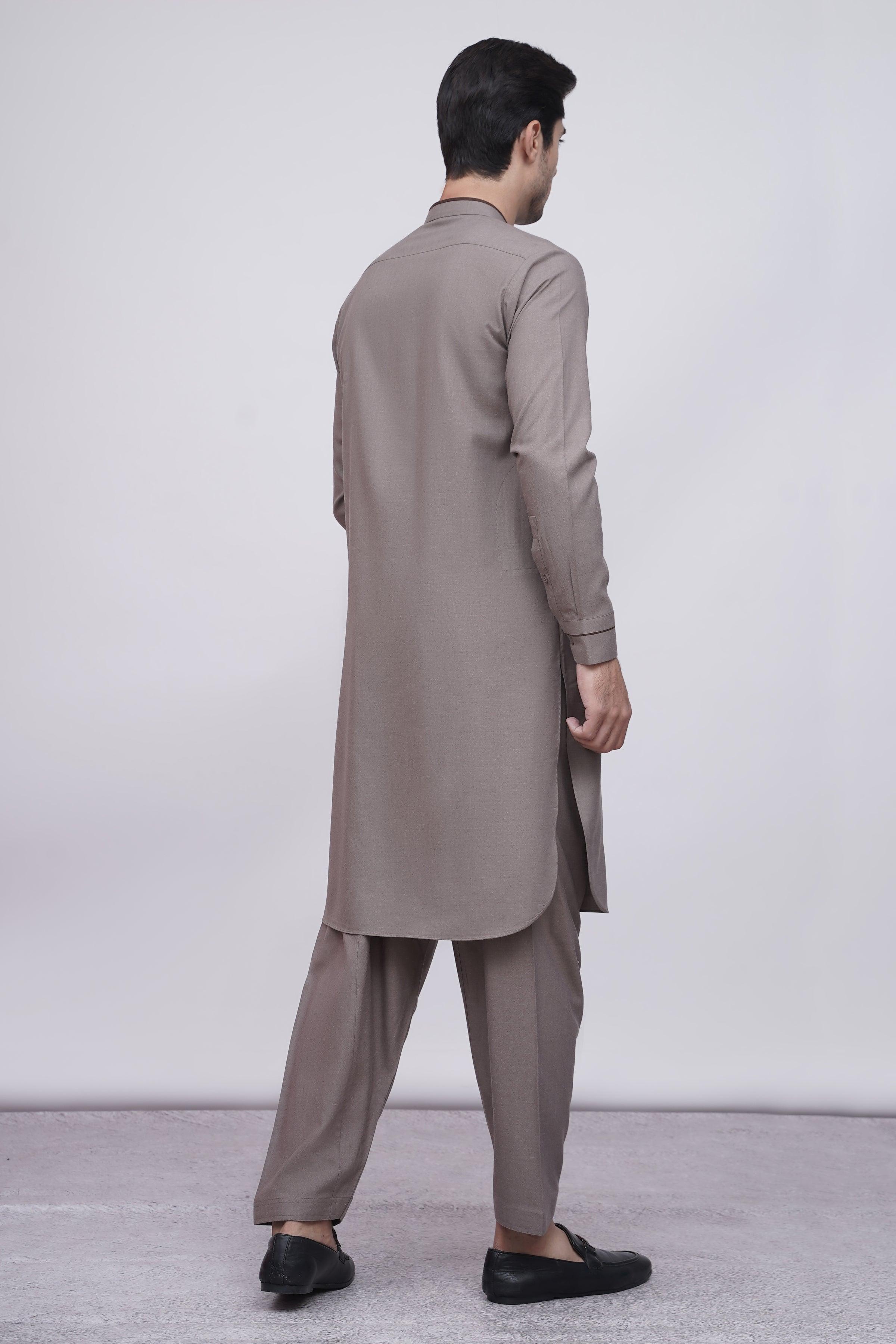 SHALWAR KAMEEZ KHAKI at Charcoal Clothing