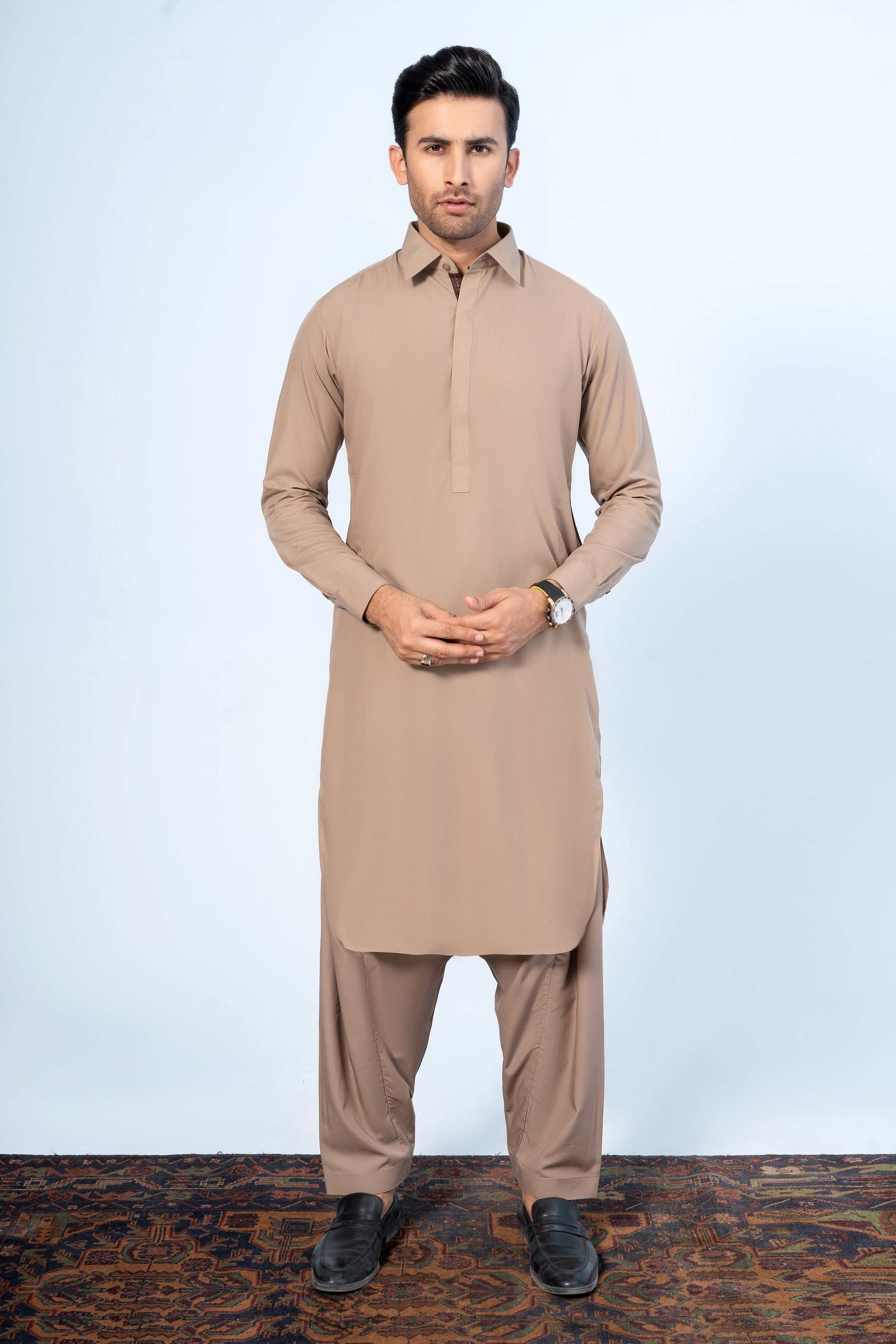 SHALWAR KAMEEZ KHAKI at Charcoal Clothing