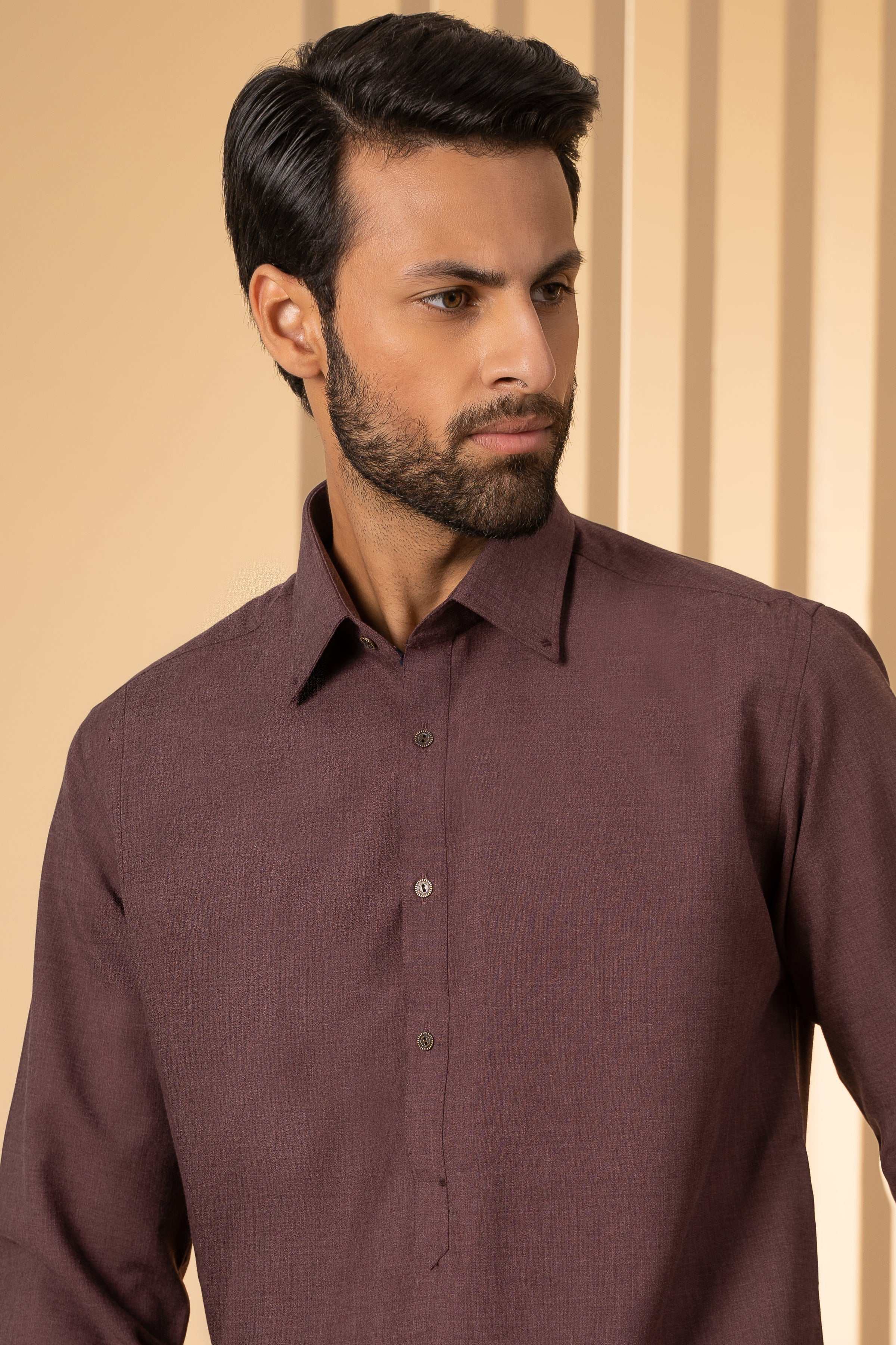 SHALWAR KAMEEZ MAROON MELANGE at Charcoal Clothing