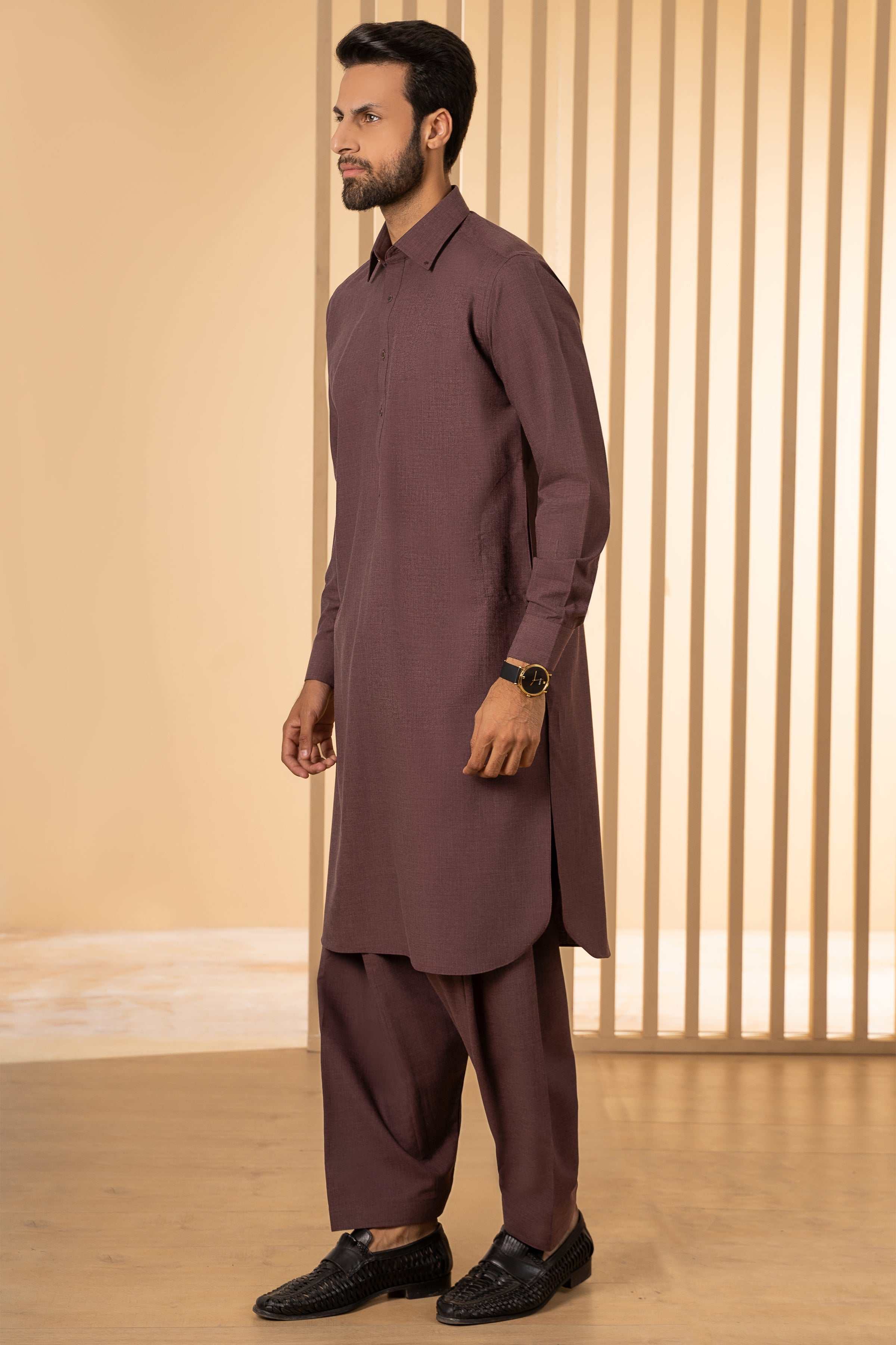 SHALWAR KAMEEZ MAROON MELANGE at Charcoal Clothing