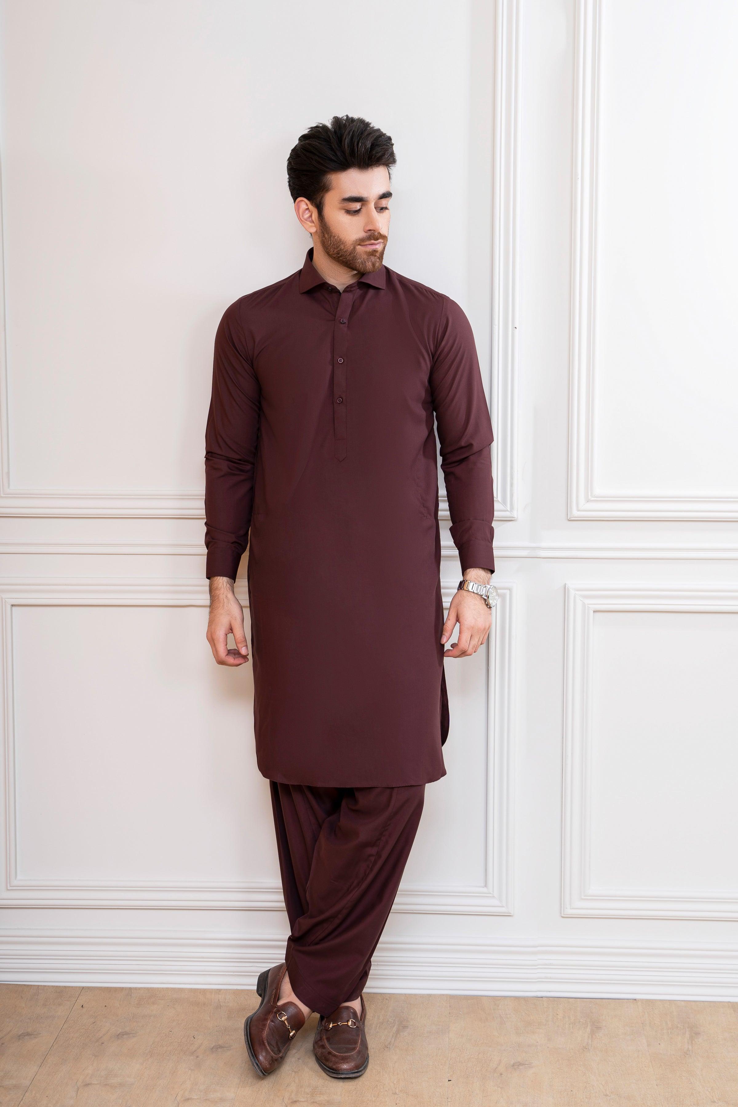 SHALWAR KAMEEZ MAROON at Charcoal Clothing
