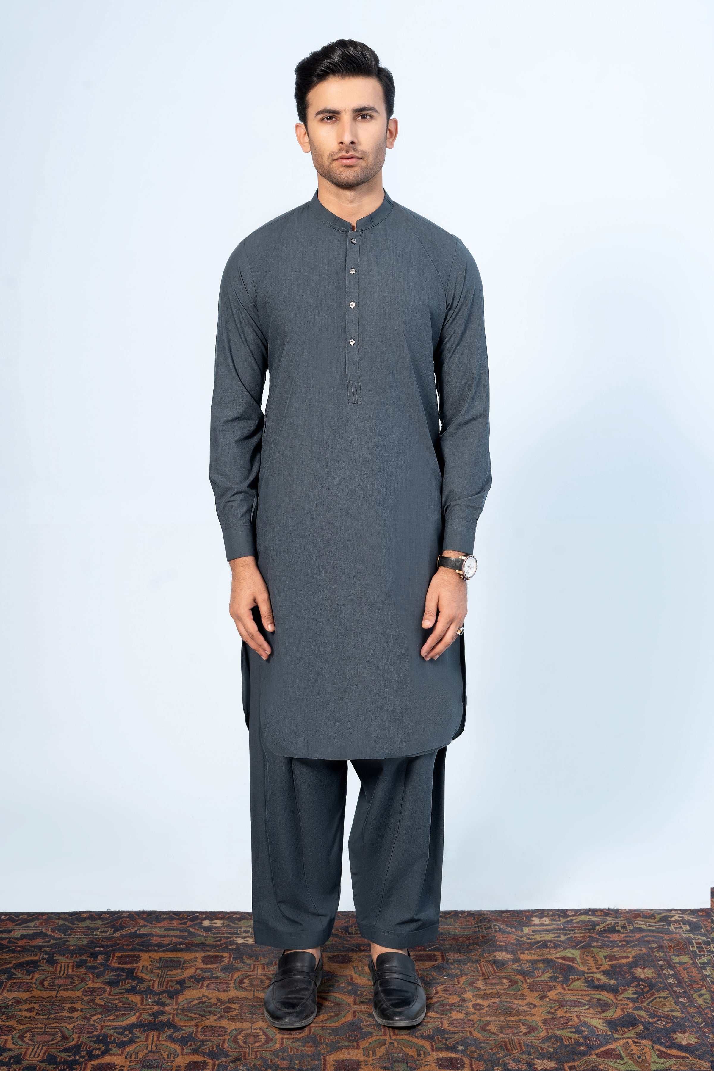 SHALWAR KAMEEZ METALLIC BLUE at Charcoal Clothing