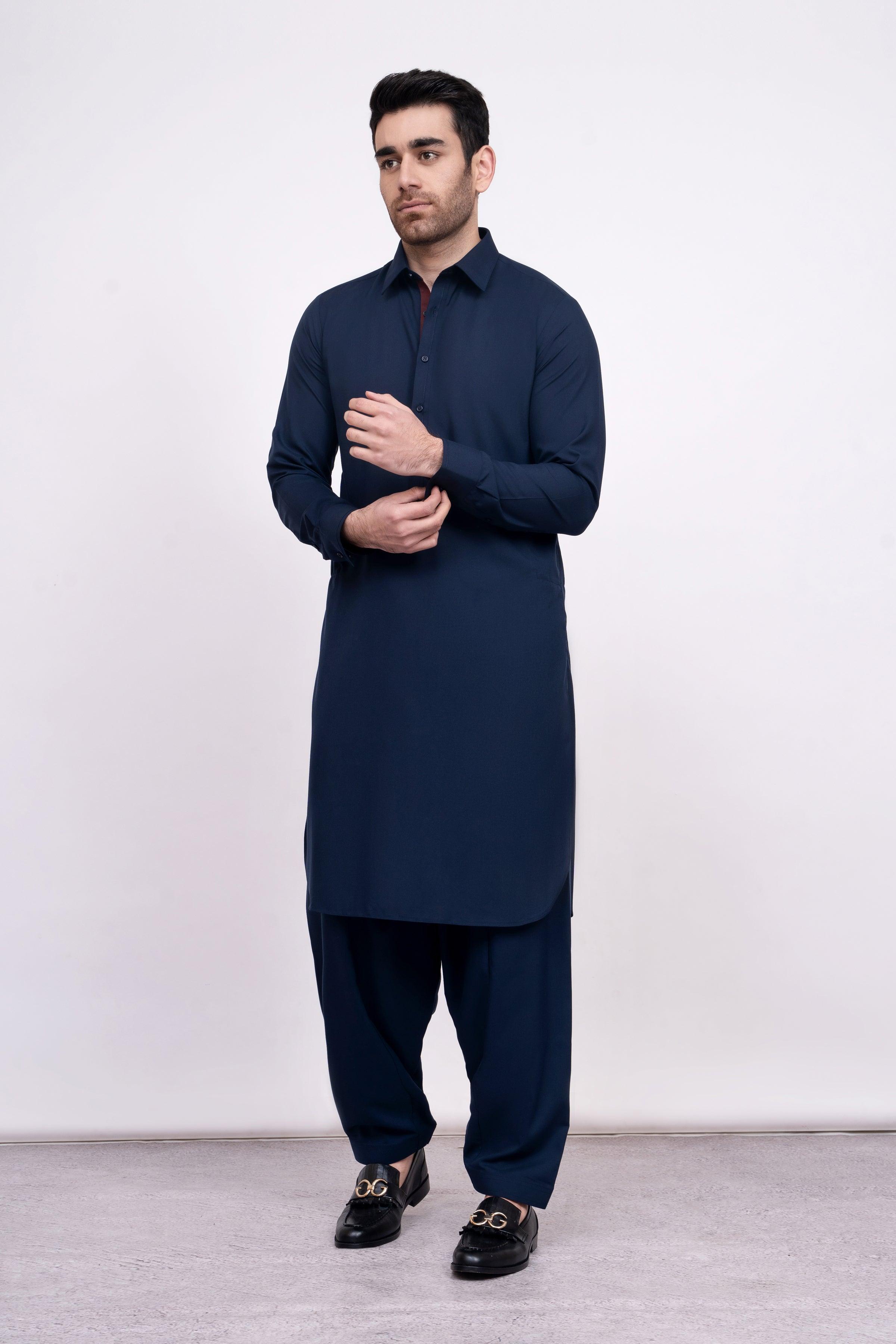 SHALWAR KAMEEZ NAVY at Charcoal Clothing