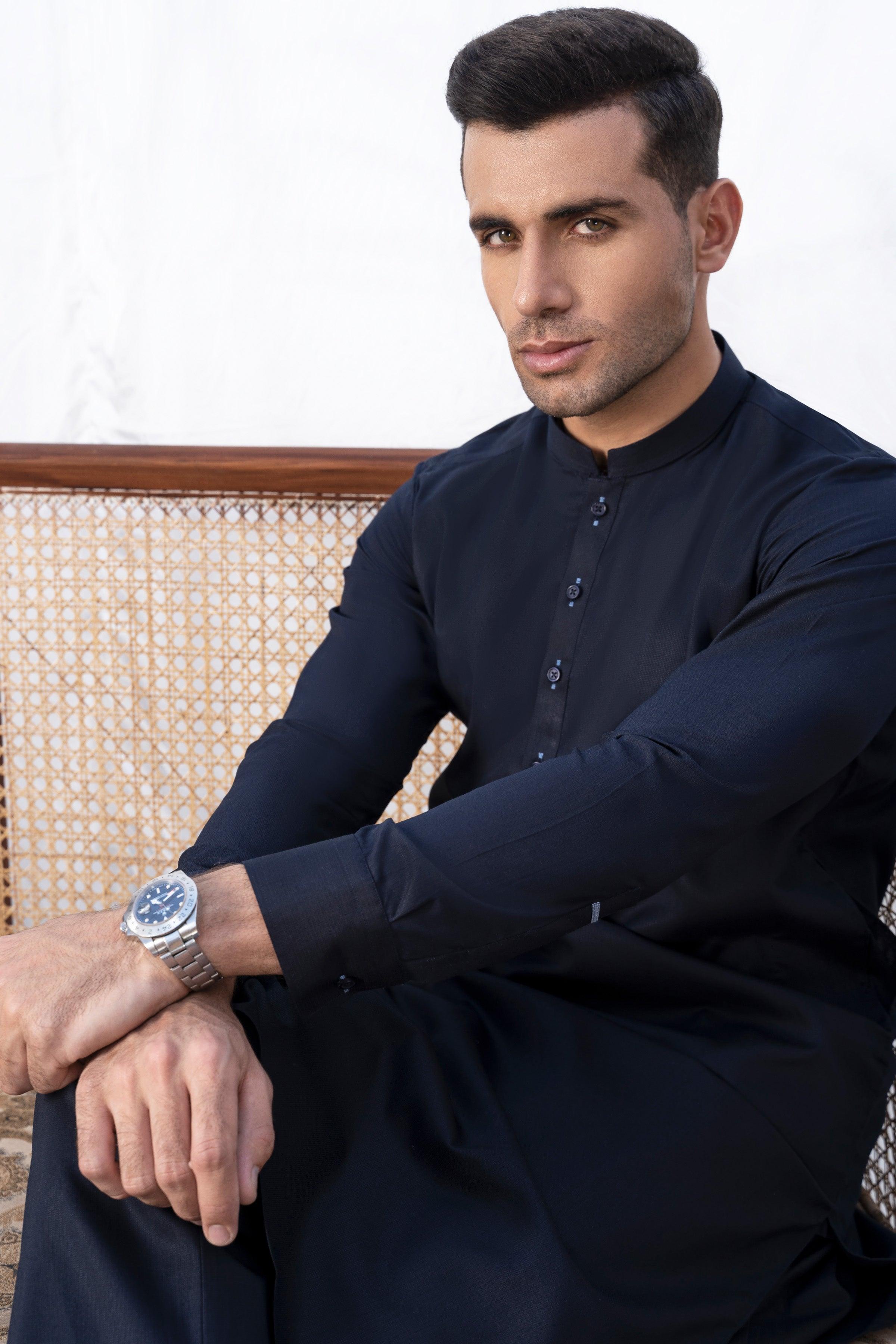 SHALWAR KAMEEZ NAVY at Charcoal Clothing