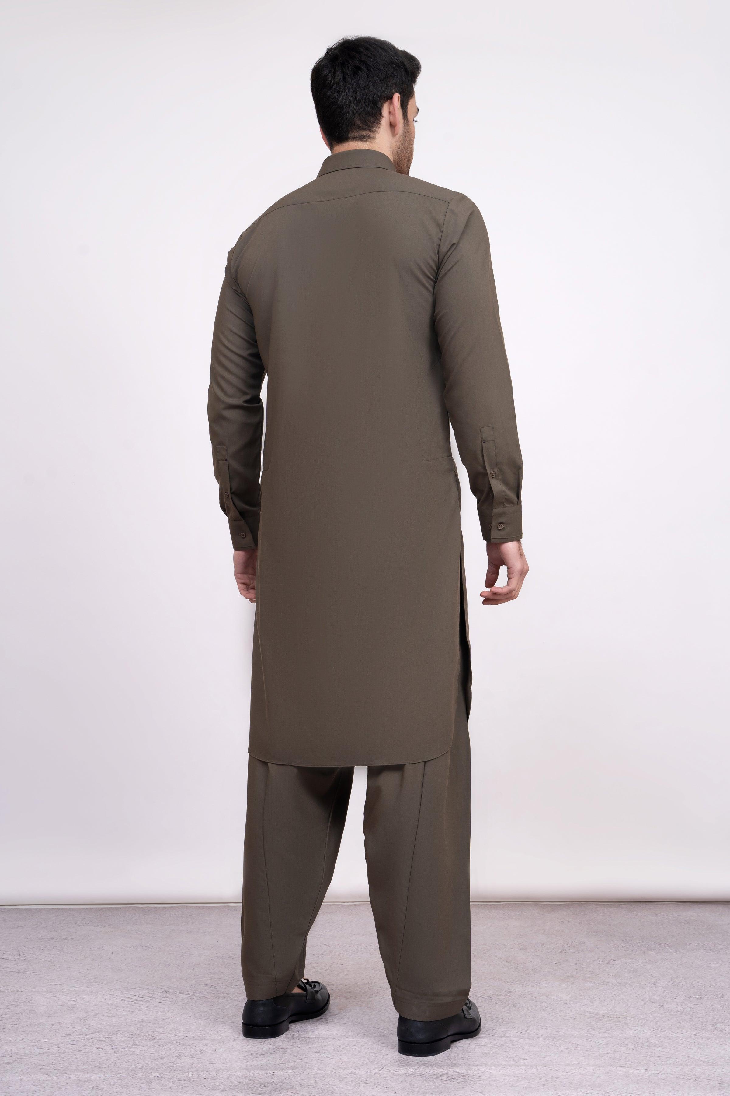 SHALWAR KAMEEZ OLIVE at Charcoal Clothing