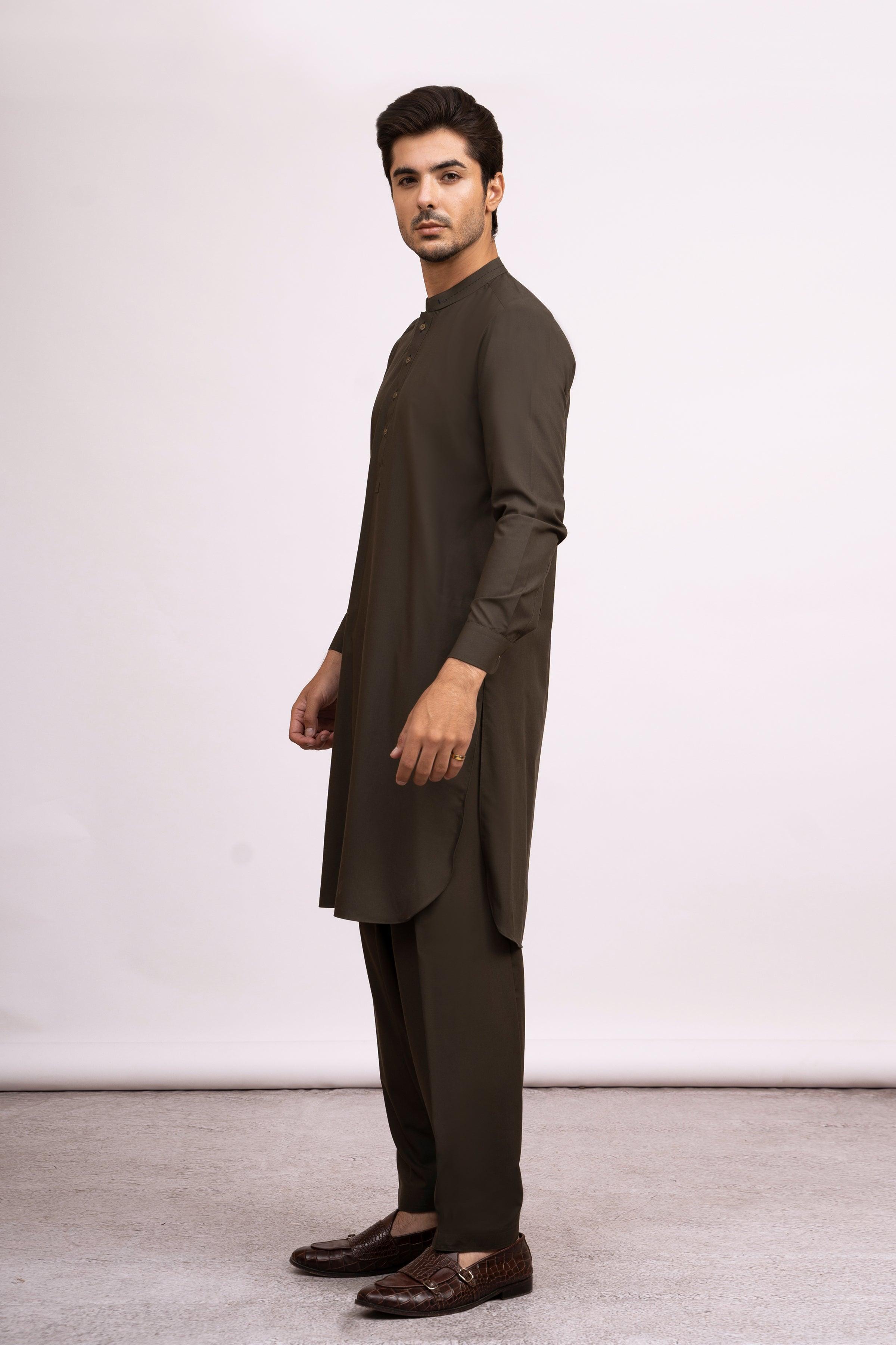 SHALWAR KAMEEZ OLIVE at Charcoal Clothing