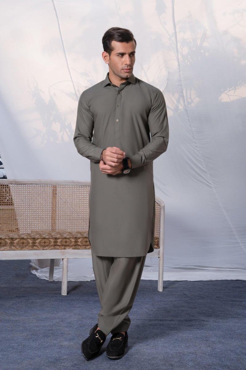 SHALWAR KAMEEZ OLIVE Charcoal Clothing
