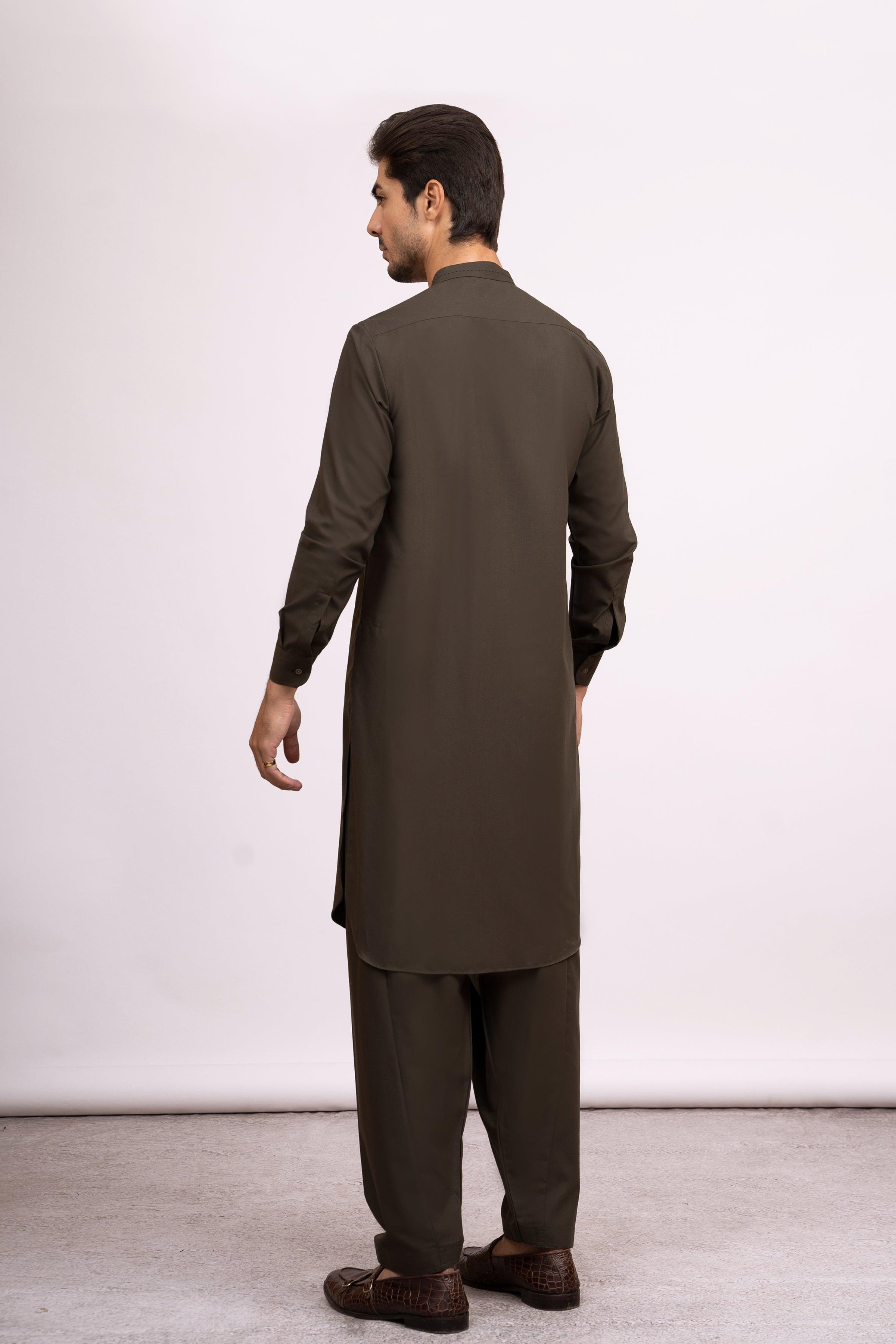 SHALWAR KAMEEZ OLIVE at Charcoal Clothing