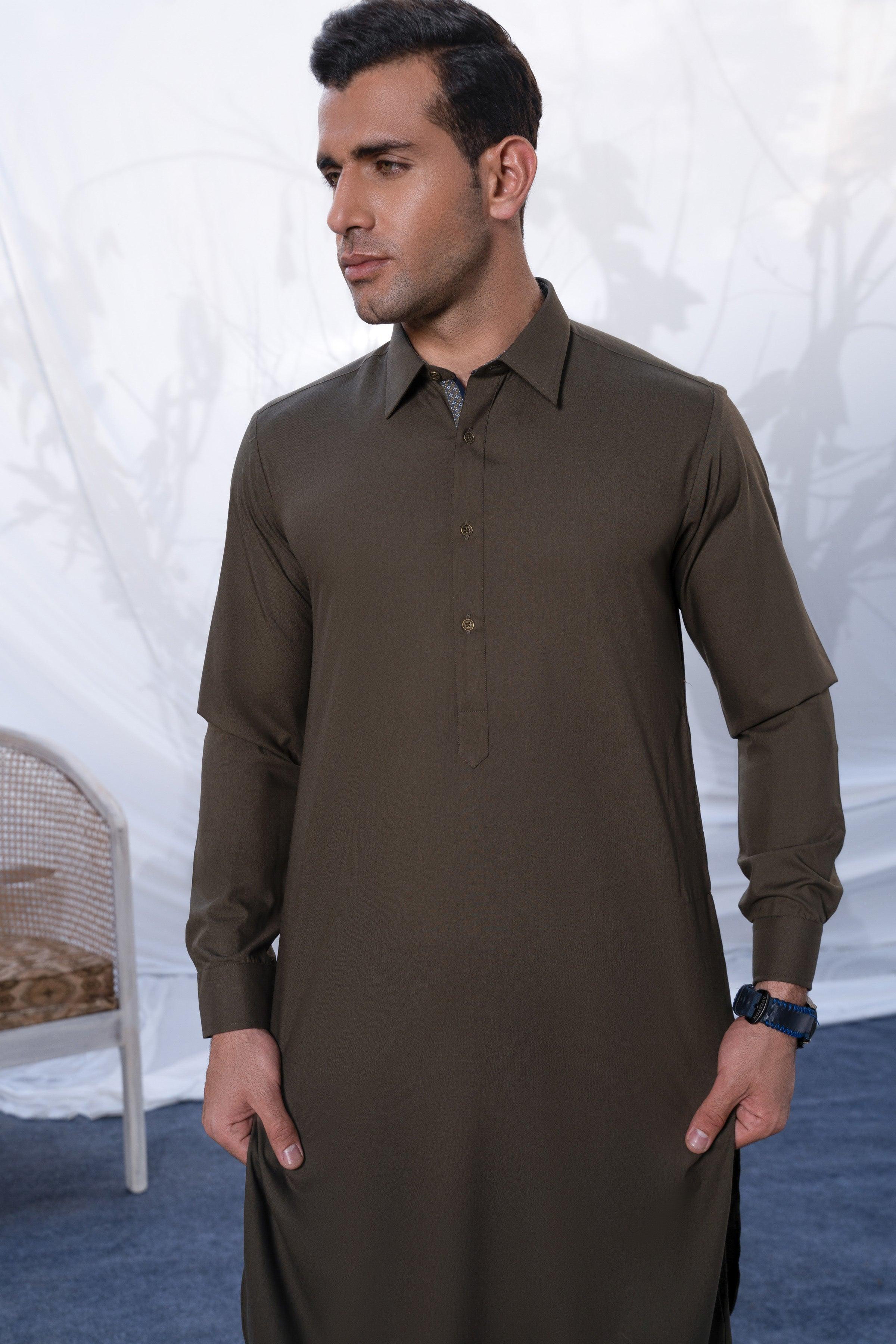 SHALWAR KAMEEZ OLIVE at Charcoal Clothing