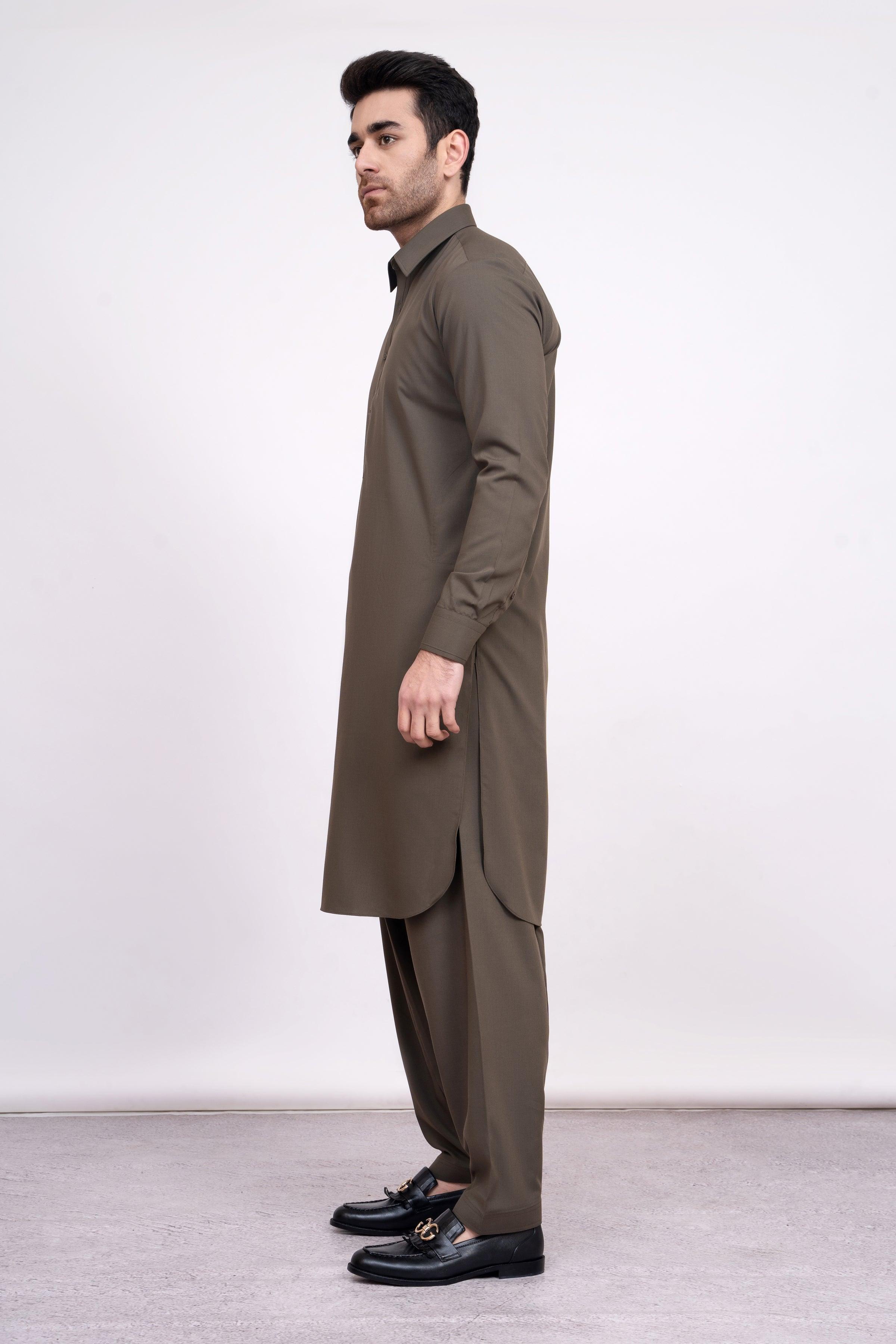SHALWAR KAMEEZ OLIVE at Charcoal Clothing