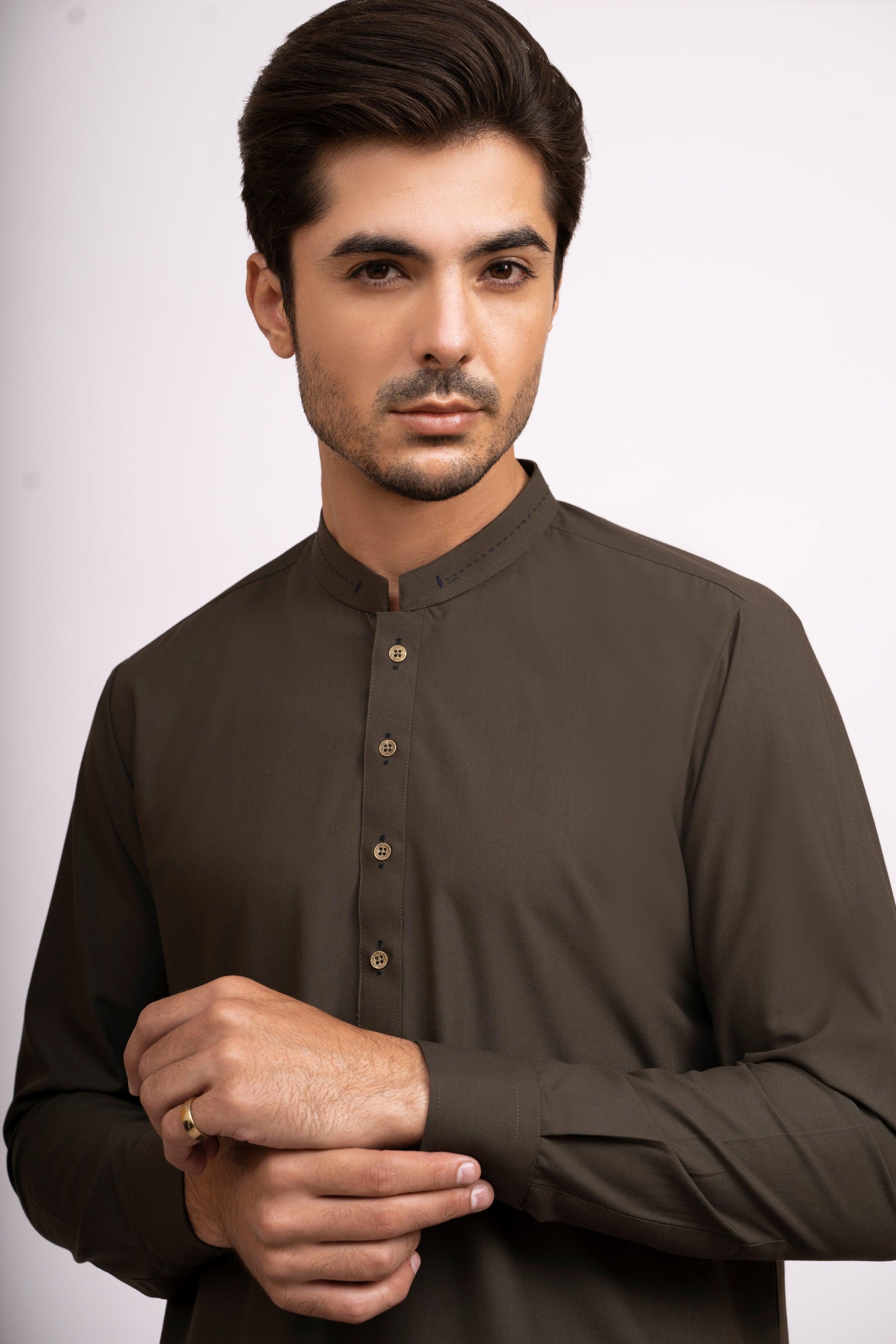 SHALWAR KAMEEZ OLIVE at Charcoal Clothing