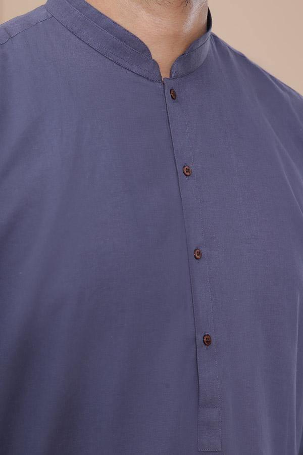 SHORT KURTA DARK GREY at Charcoal Clothing