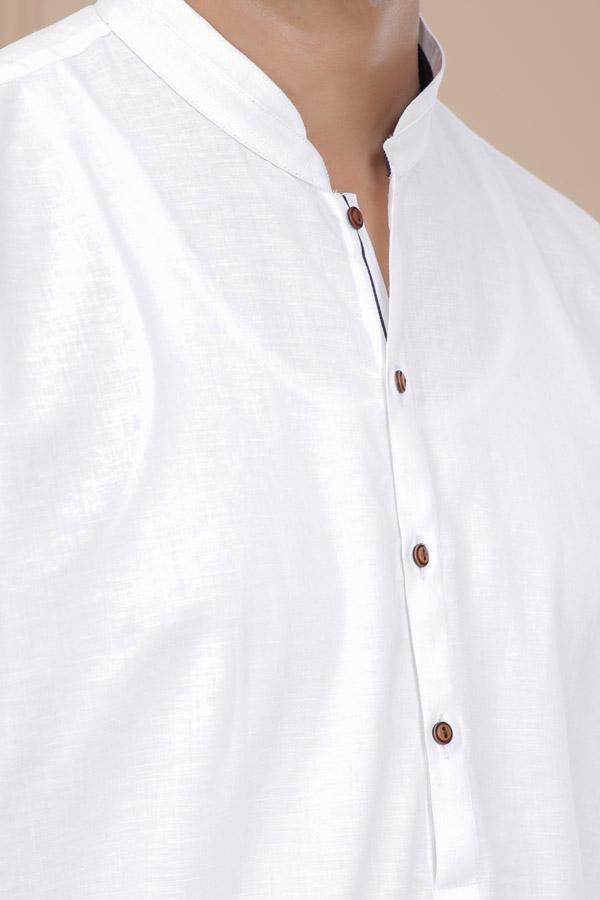 SHORT KURTA WHITE at Charcoal Clothing