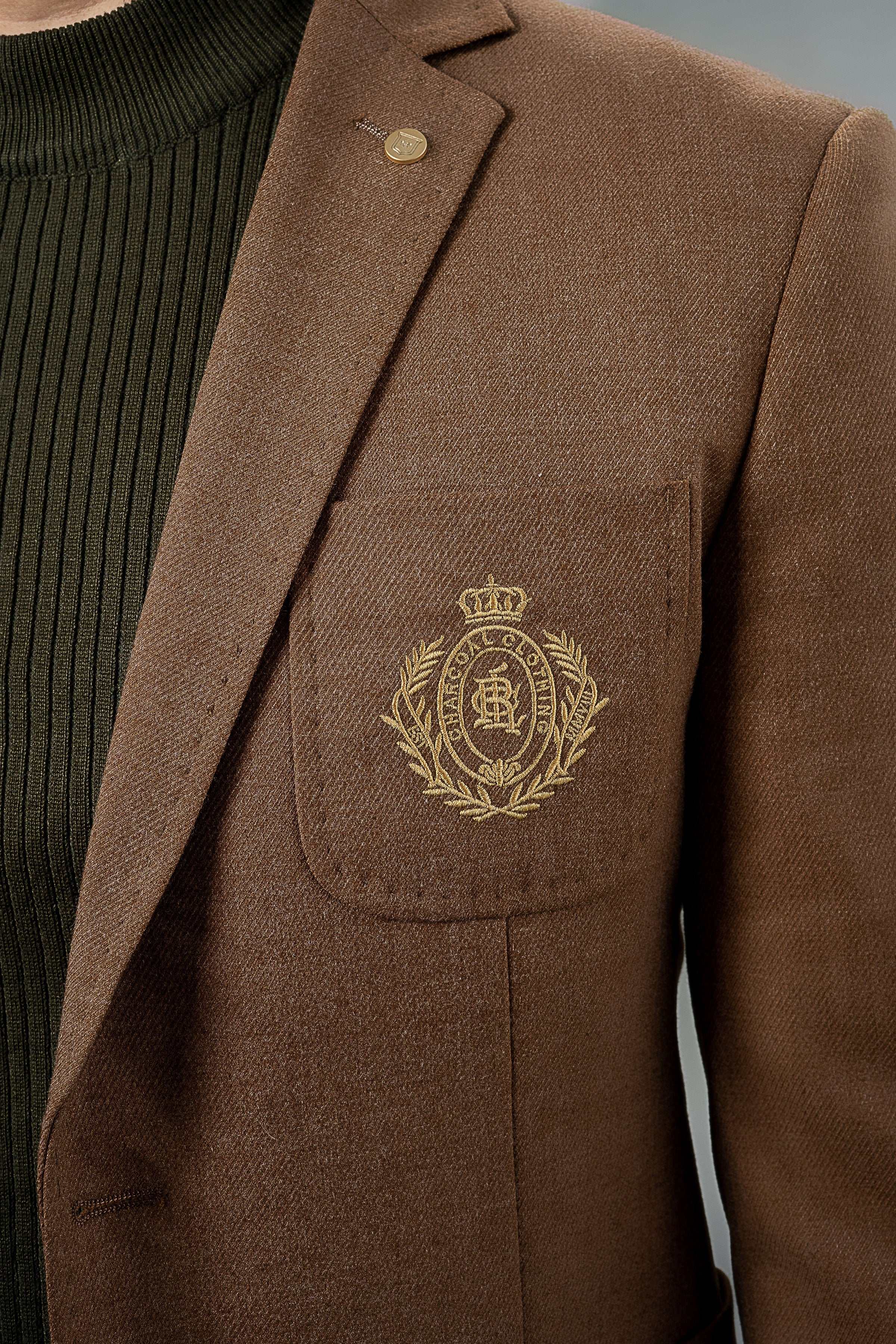 SIGNATURE CASUAL COAT BROWN at Charcoal Clothing