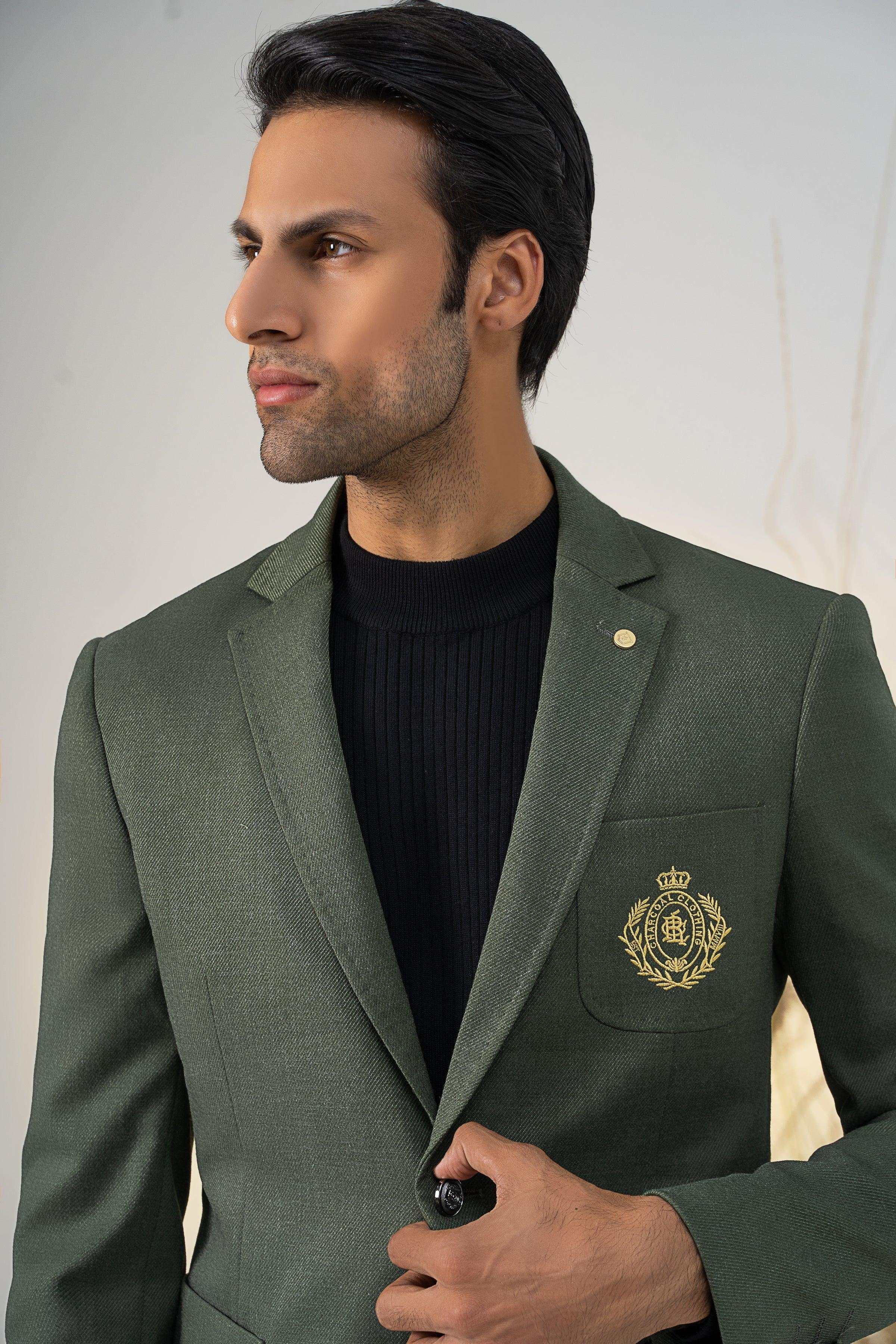 SIGNATURE CASUAL COAT GREEN at Charcoal Clothing