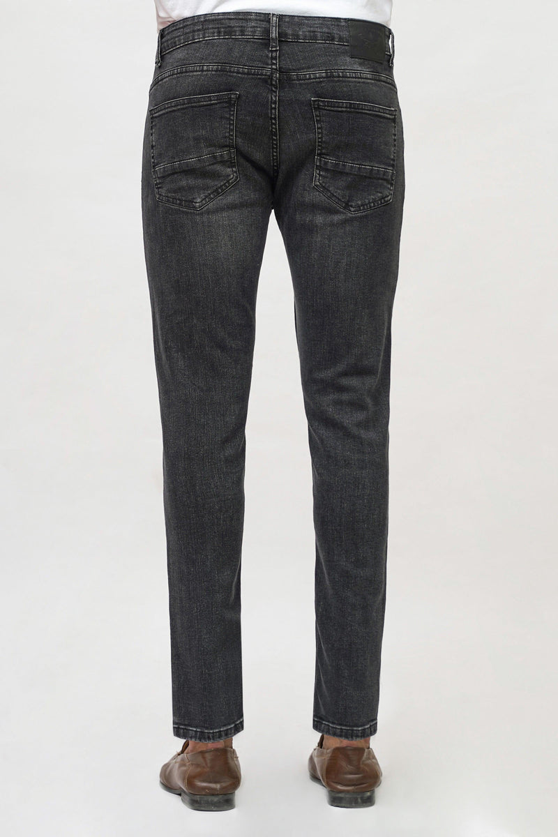 SKINNY FIT DARK GREY DENIM JEANS Charcoal Clothing