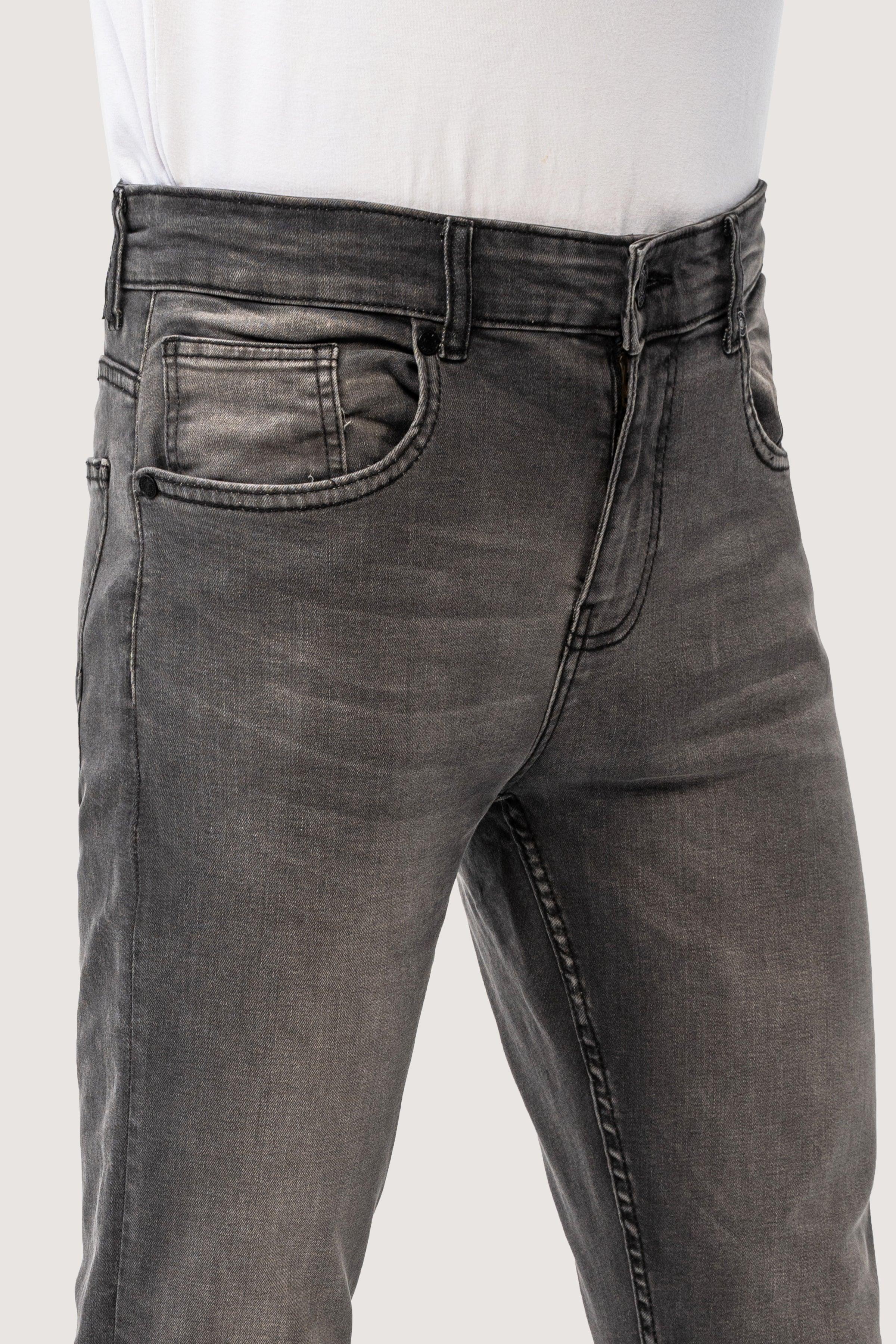 SKINNY LEG DENIM JEANS DARK GREY at Charcoal Clothing