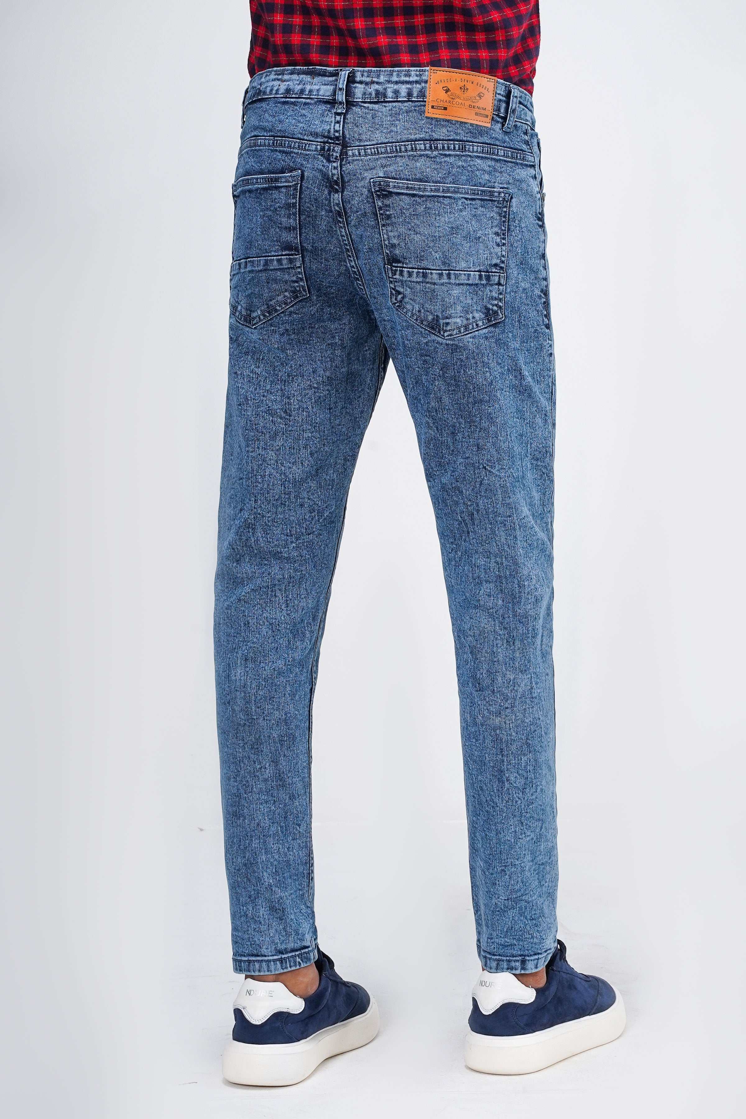 SKINNY LEG DENIM JEANS LIGHT BLUE at Charcoal Clothing