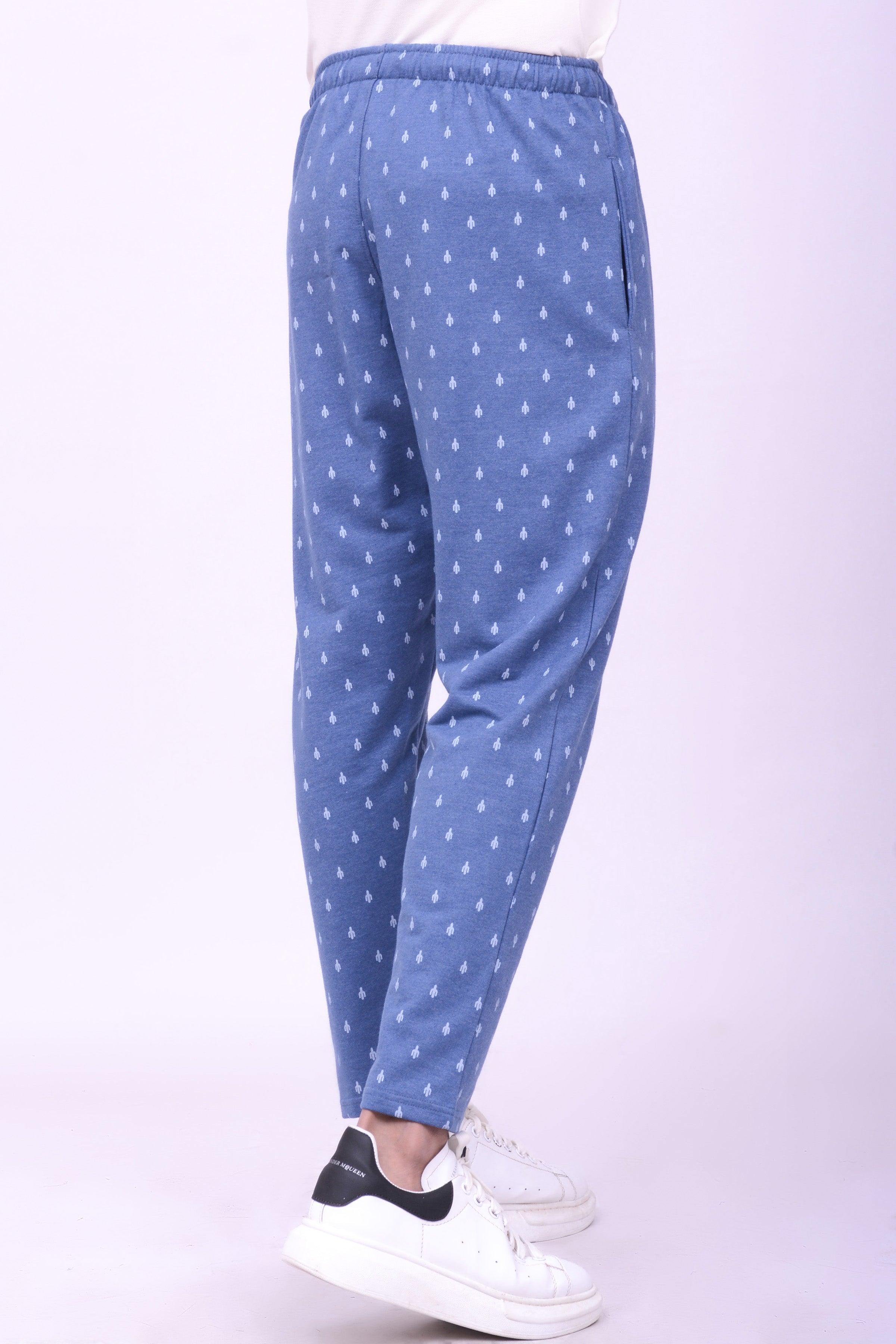 SLEEPWEAR TROUSER INDIGO BLUE PRINTED at Charcoal Clothing