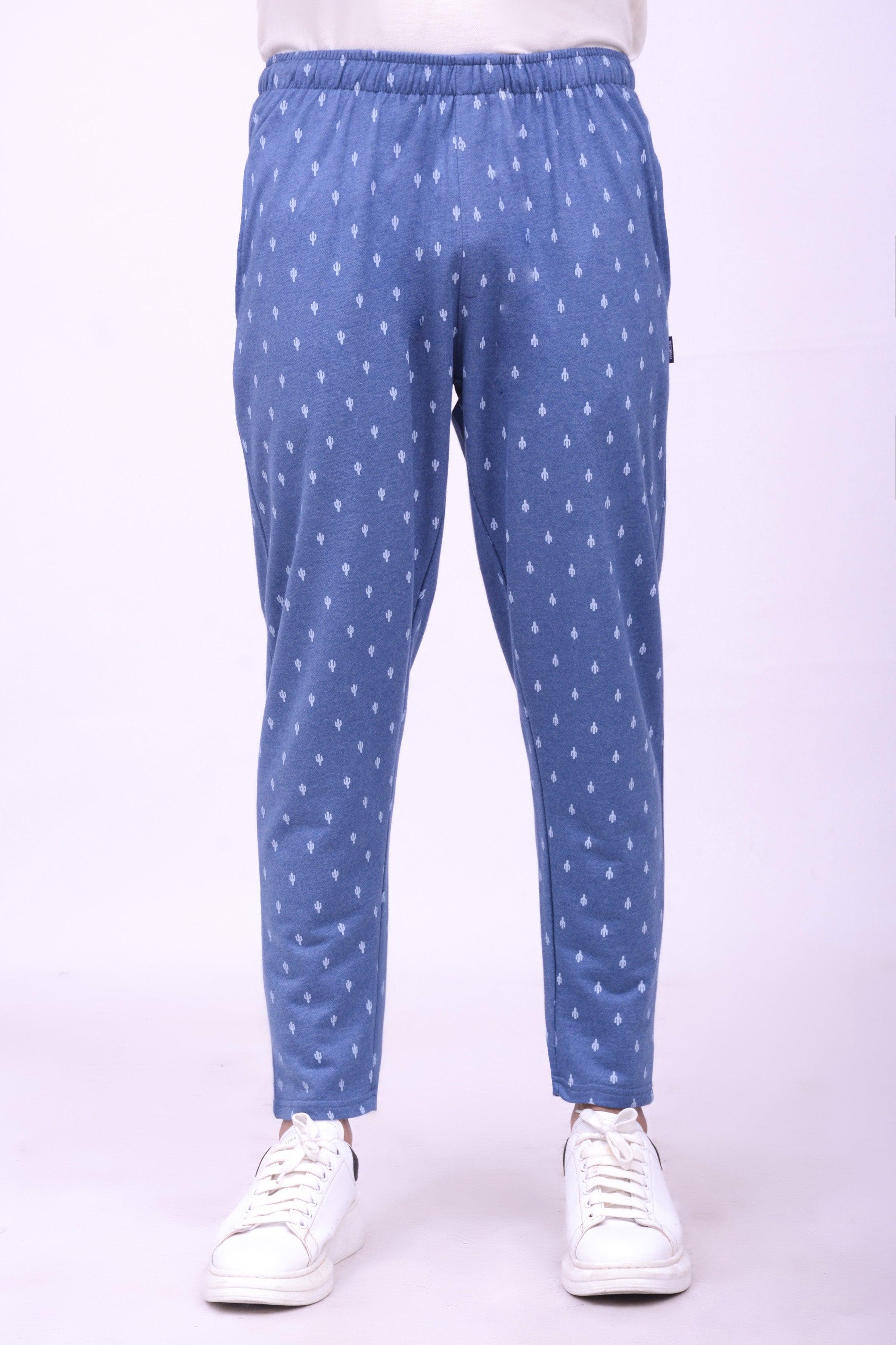 SLEEPWEAR TROUSER INDIGO BLUE PRINTED at Charcoal Clothing