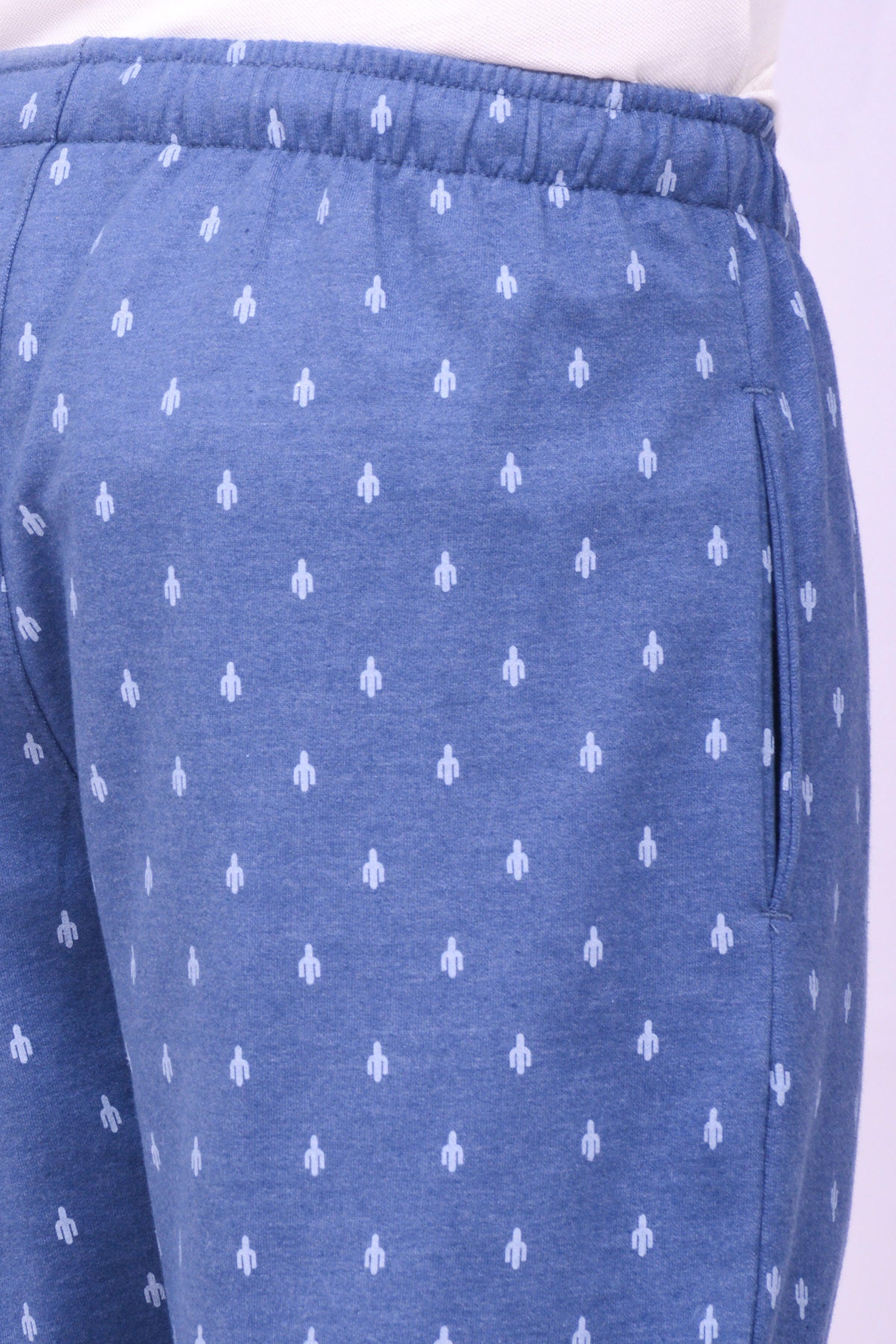 SLEEPWEAR TROUSER INDIGO BLUE PRINTED at Charcoal Clothing