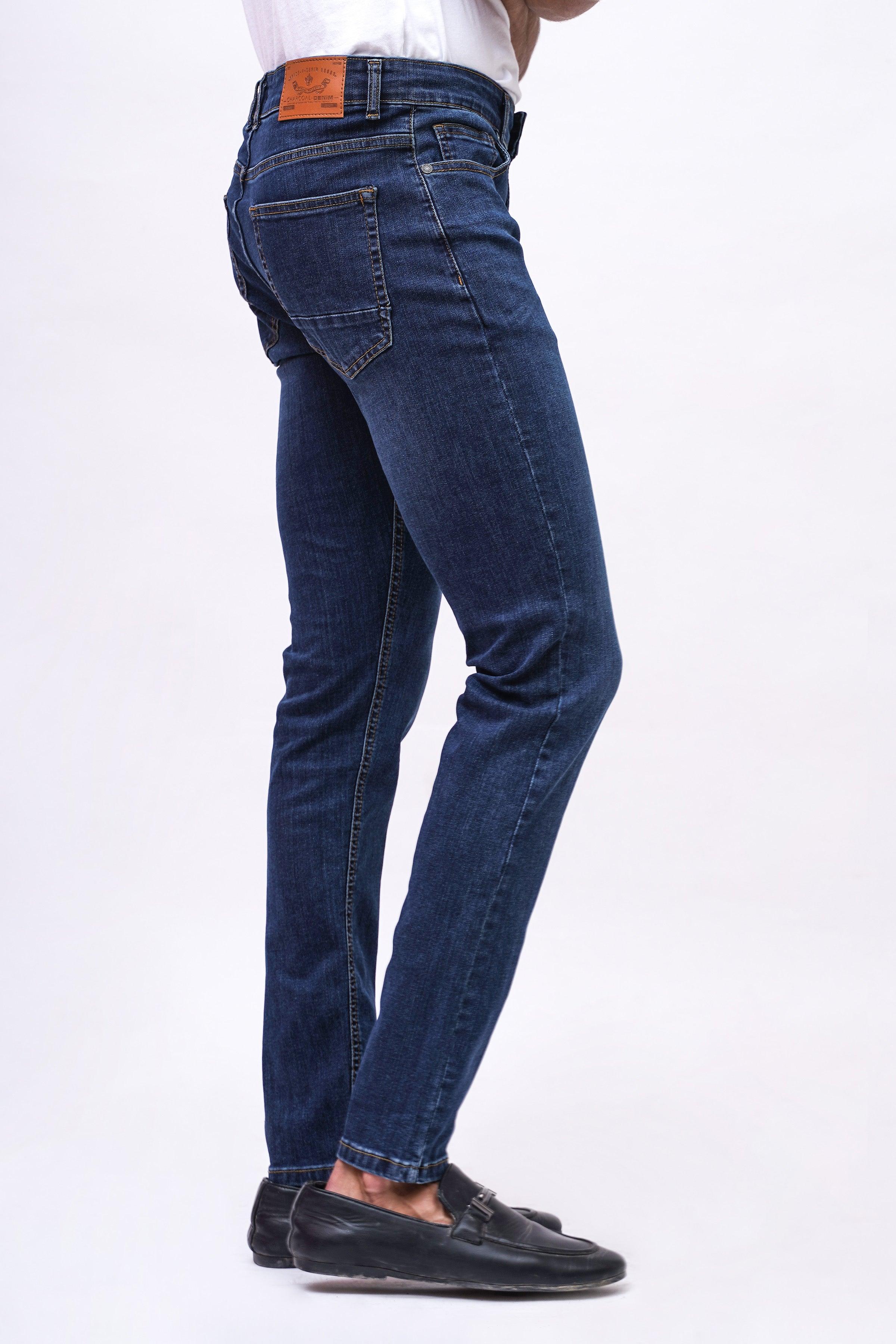 SLIM FIT BLUE TINTED JEAN at Charcoal Clothing